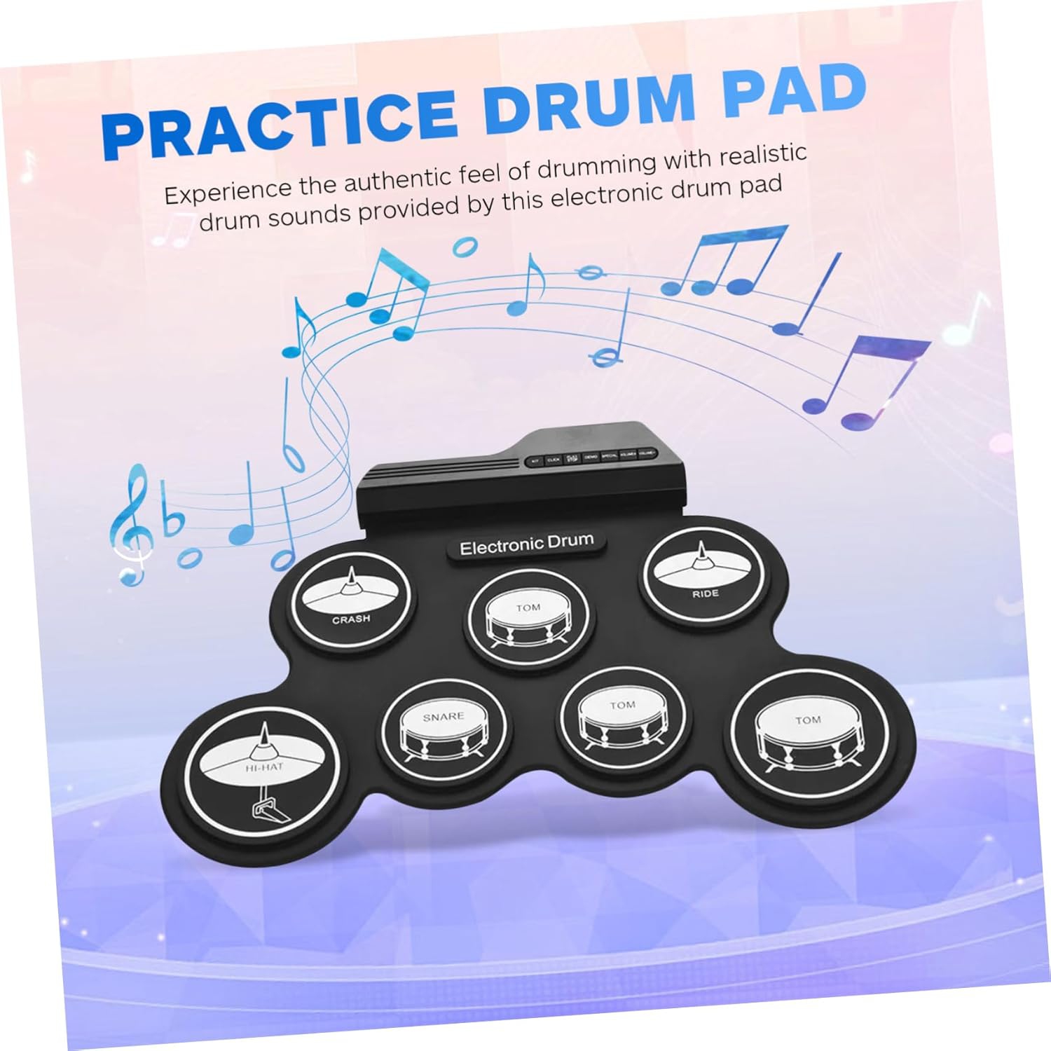 Batterie pliable à rouleau manuel Hot Product, batterie de jeu portative de bureau, instrument de percussion professionnel USB pour adultes pour