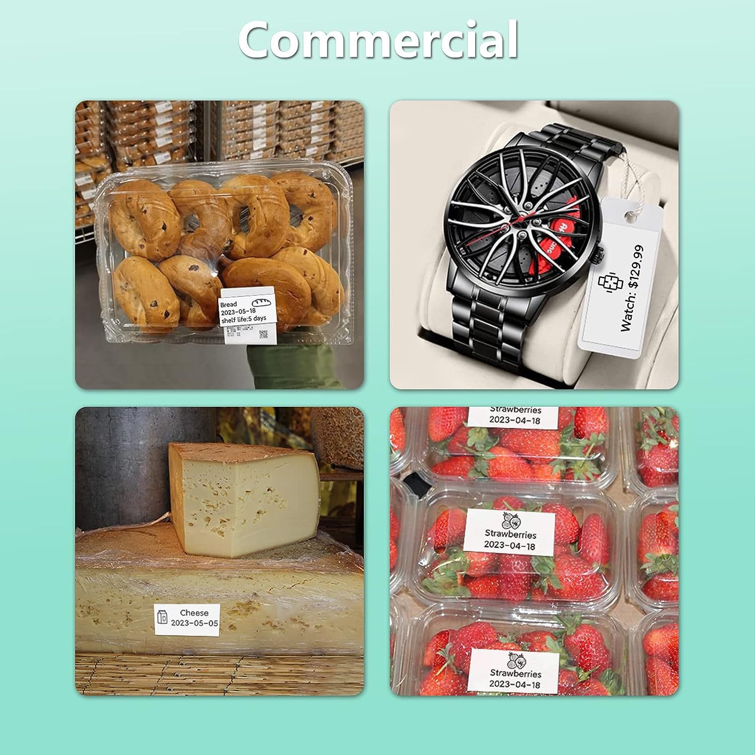 Portable Bluetooth Label Printer Thermal Mini Label Machine Label Strip Sticker Self-adhesive Printer E-commerce Half Inch Label Machine Office