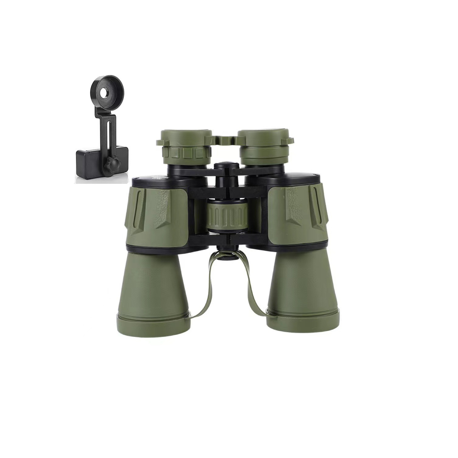 Binoculars 20x50 high magnification high-definition low-light night vision large eyepiece outdoor mobile phone telescope strong waterproof20X50 green