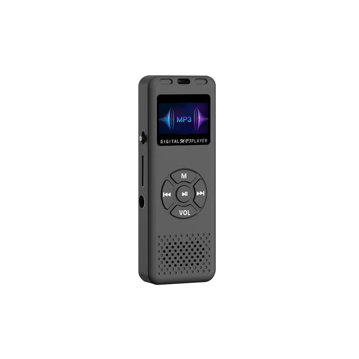 Lecteur MP3/MP4 avec écran, enregistreur Bluetooth, lecteur de musique FM, lecture de romans, mini radio haute fidélité qualité - noir 16&nbsp;Go
