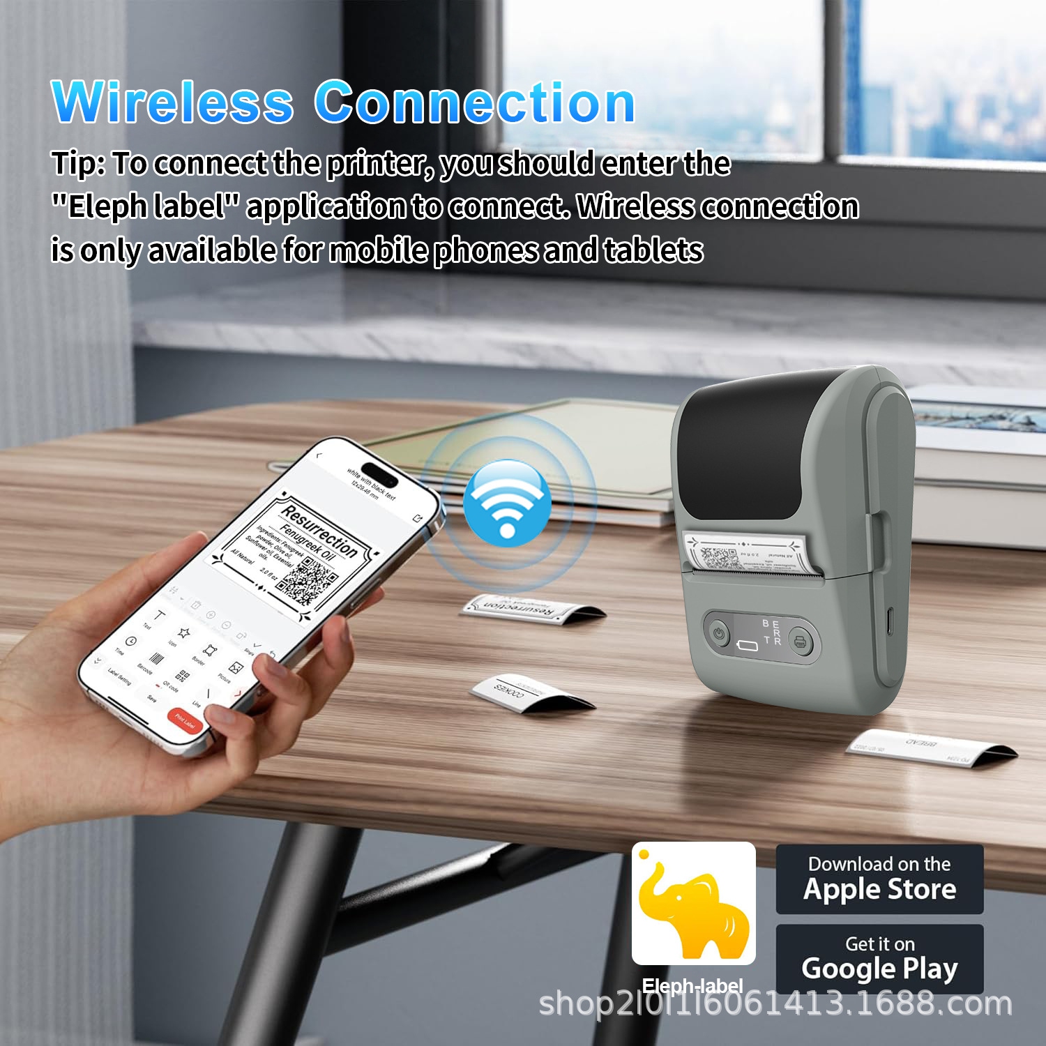 Mini Thermal Label Printer Portable Printer List Name Classification Identification Clothing Label Printer Suitable for Small Business, Mailing,