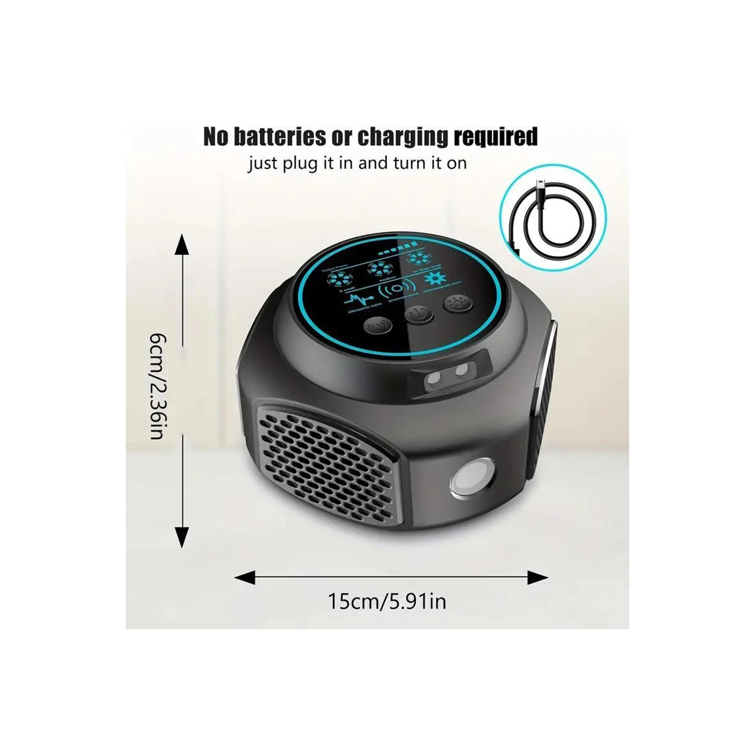 Répulsif de rongeurs à enfichage ultrasonique, chasse-souris intérieur, dissuasif électronique de rongeurs, souris et contrôle de l'écureuil pour la