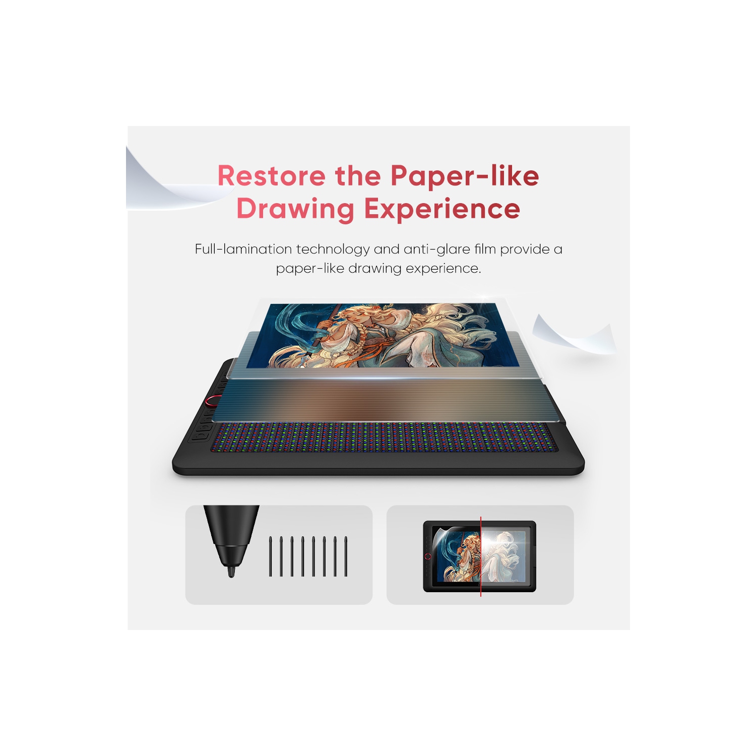 XPPen 15.6'' New Upgraded Drawing Pen Display Graphics Monitor