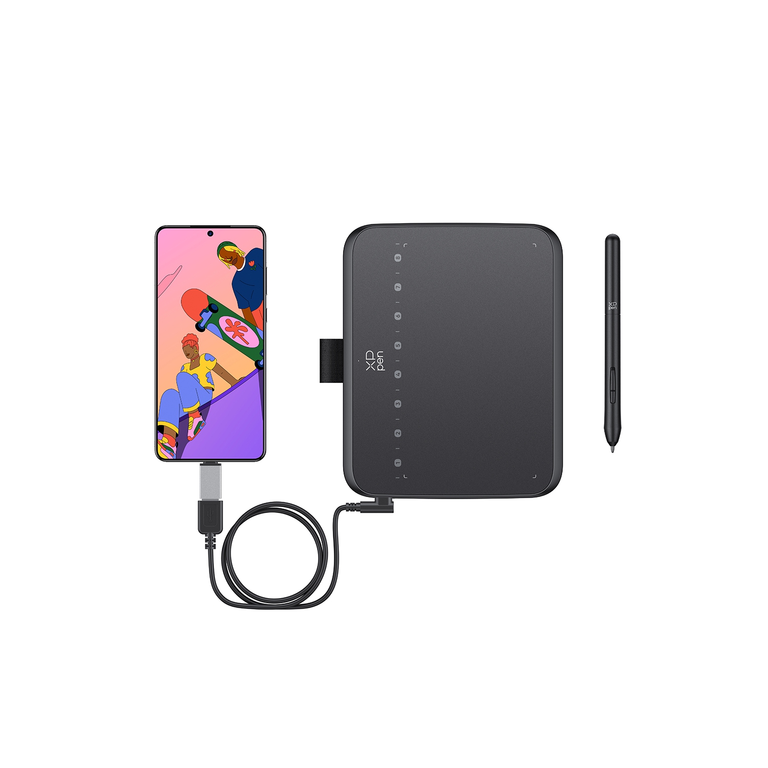 XPPen – Tablette à dessin 6&nbsp;po x 4&nbsp;po Deco 640 avec 16384 niveaux de pression Sensibilité Stylet OSU Support Drawing Pad pour Digital