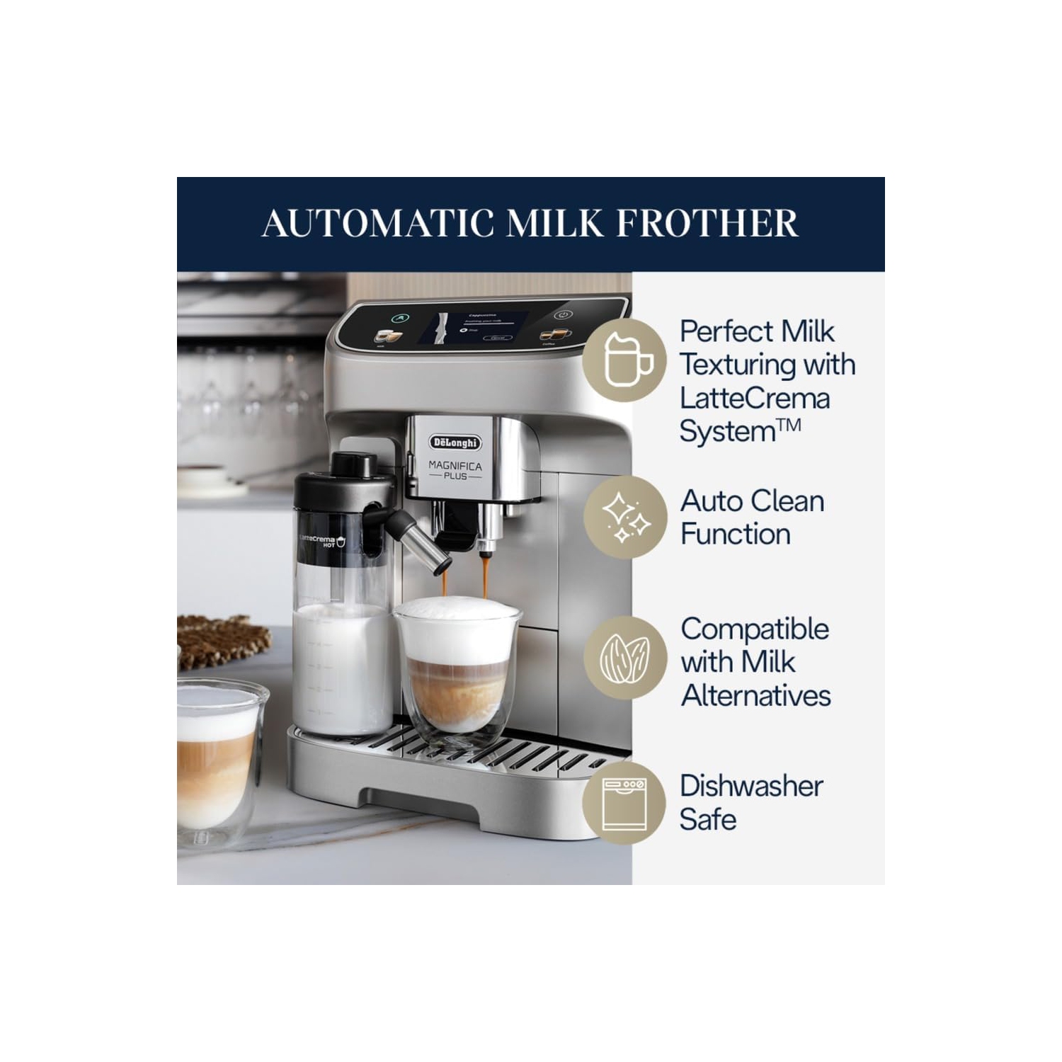 Delonghi Magnifica Plus Fully Automatic Espresso Machine - Silver