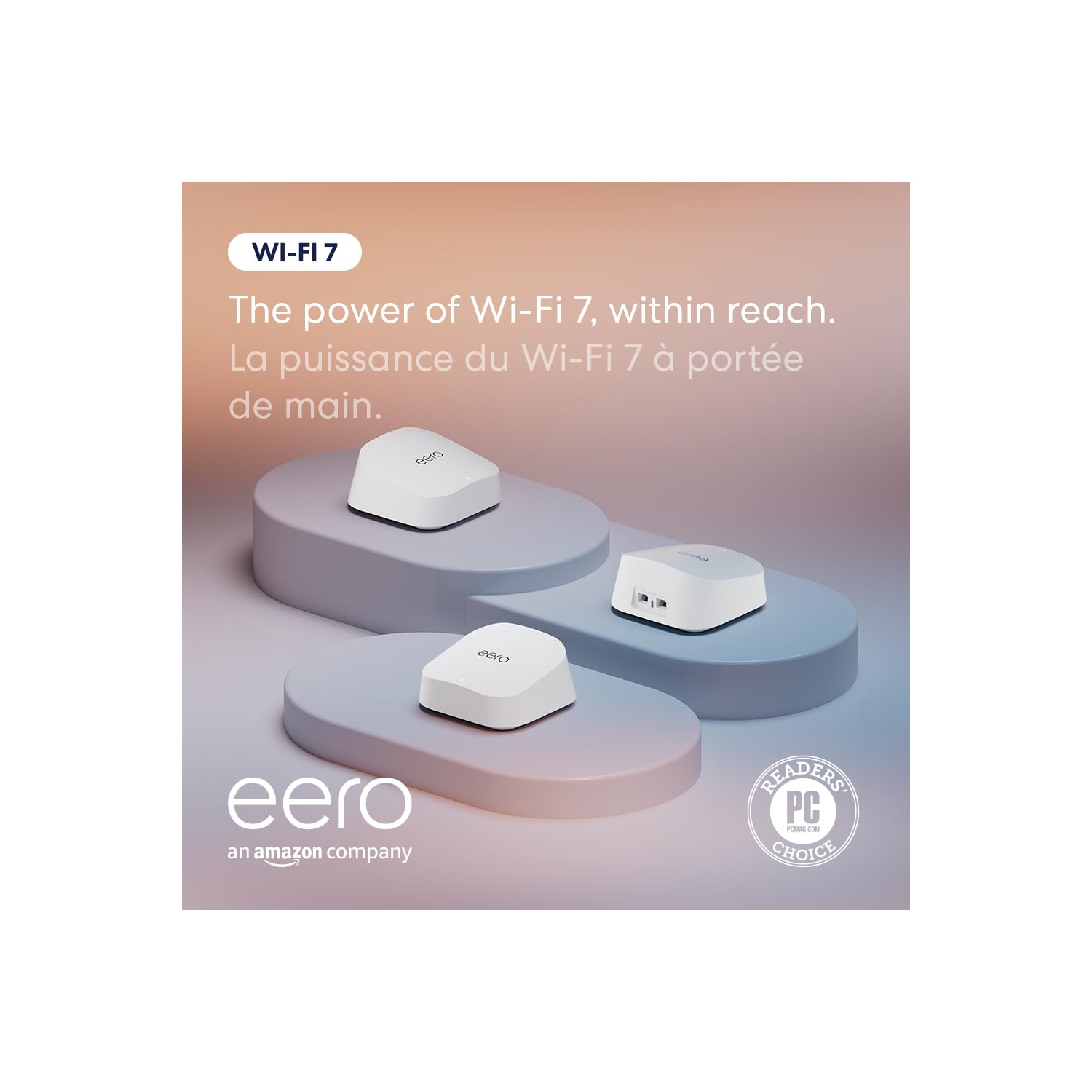 Tout nouveau : routeur Wi-Fi 7 maillé bibande 7 d'Eero - Prend en charge les forfaits Internet jusqu'à 2.5 Gb/s, couverture jusqu'à