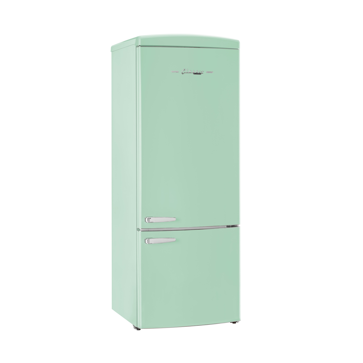 Réfrigérateur à congélateur inférieur rétro classique 16,7&nbsp;pi³ d'Unique Appliances - Vert menthe estival, Energy Star