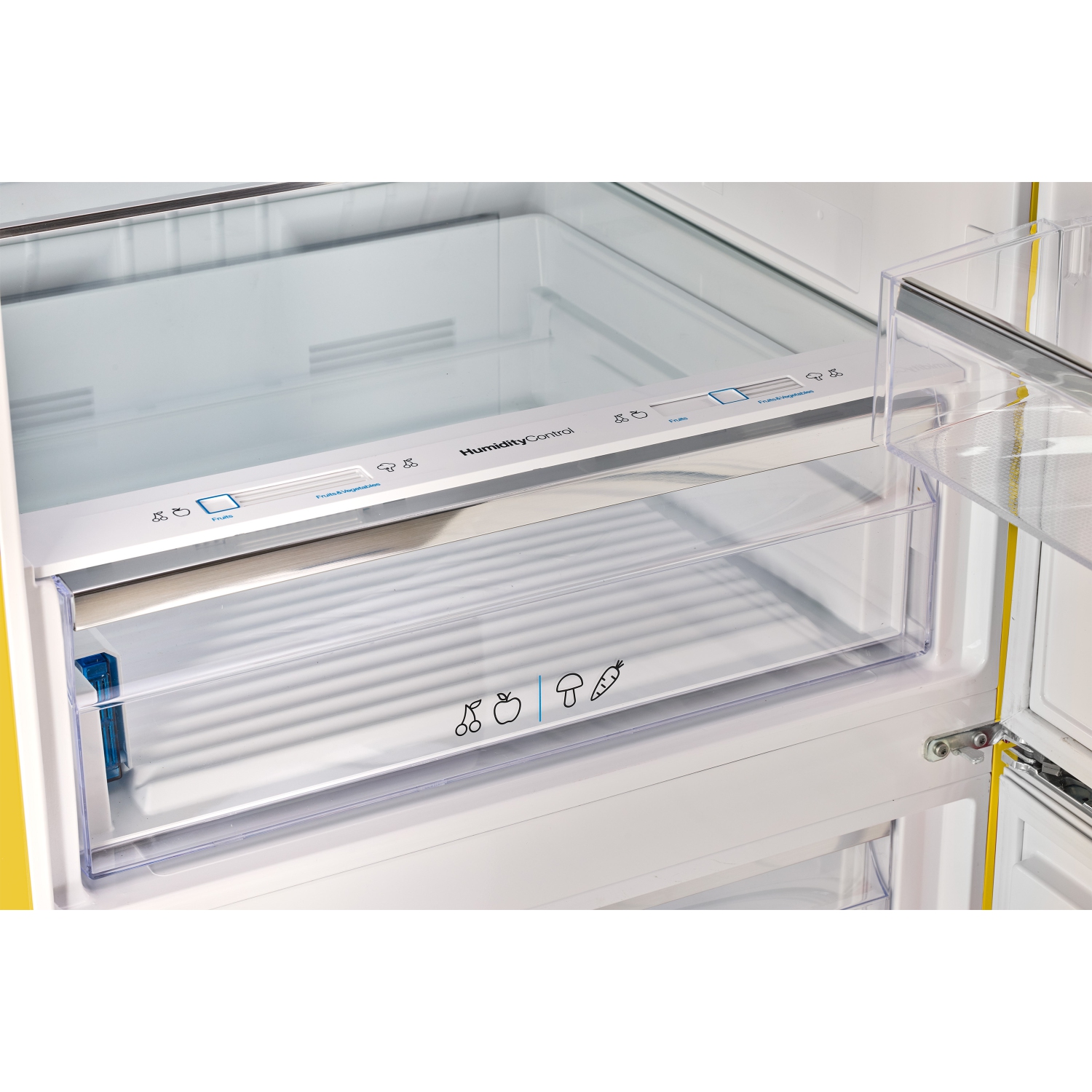 Réfrigérateur à congélateur inférieur rétro classique 16,7&nbsp;pi³ d'Unique Appliances - Jaune canari, Energy Star