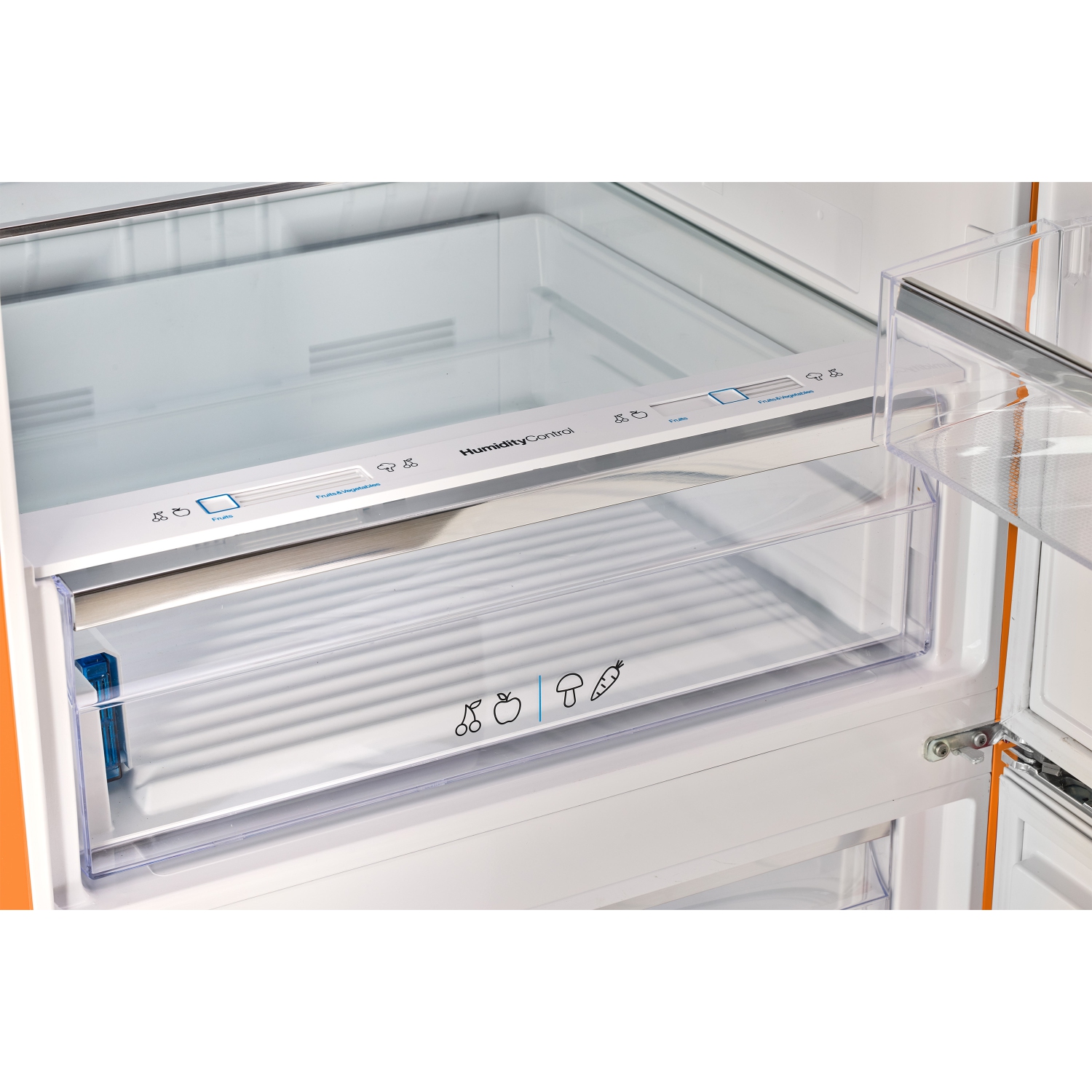 Réfrigérateur à congélateur inférieur rétro classique 16,7&nbsp;pi³ d'Unique Appliances - Orange crémeux, Energy Star