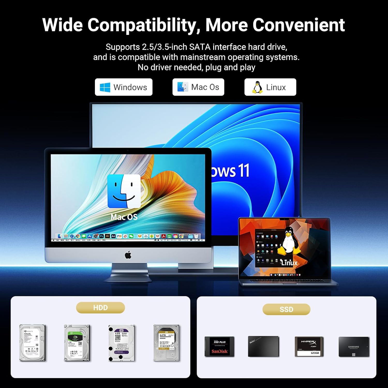 UGREEN 5 Bay USB C RAID Hard Drive Enclosure 100TB for 3.5 2.5 Inch SSD HDD, Disk Array Support RAID0 RAID1 RAID10 RAID3 RAID5 Clone PM Large Mode-