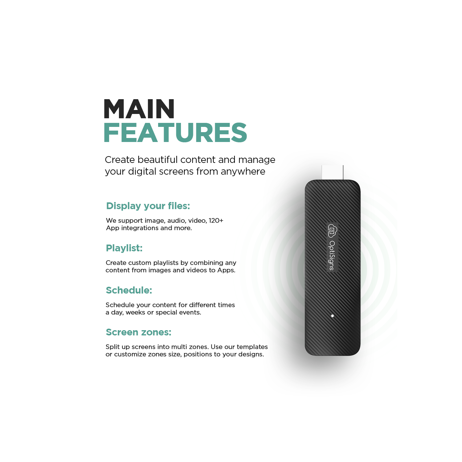 OptiSigns Android Stick Digital Signage Player