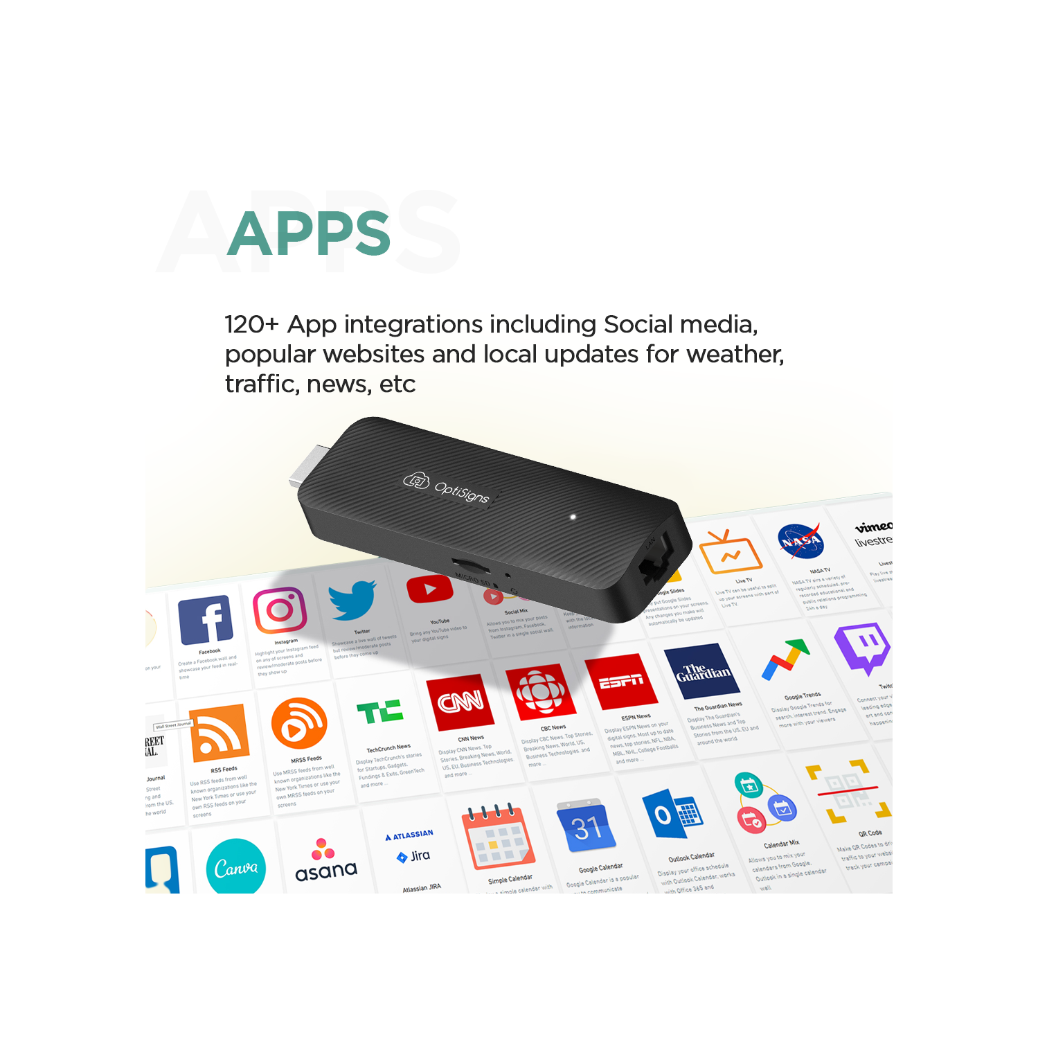 OptiSigns Android Stick Digital Signage Player