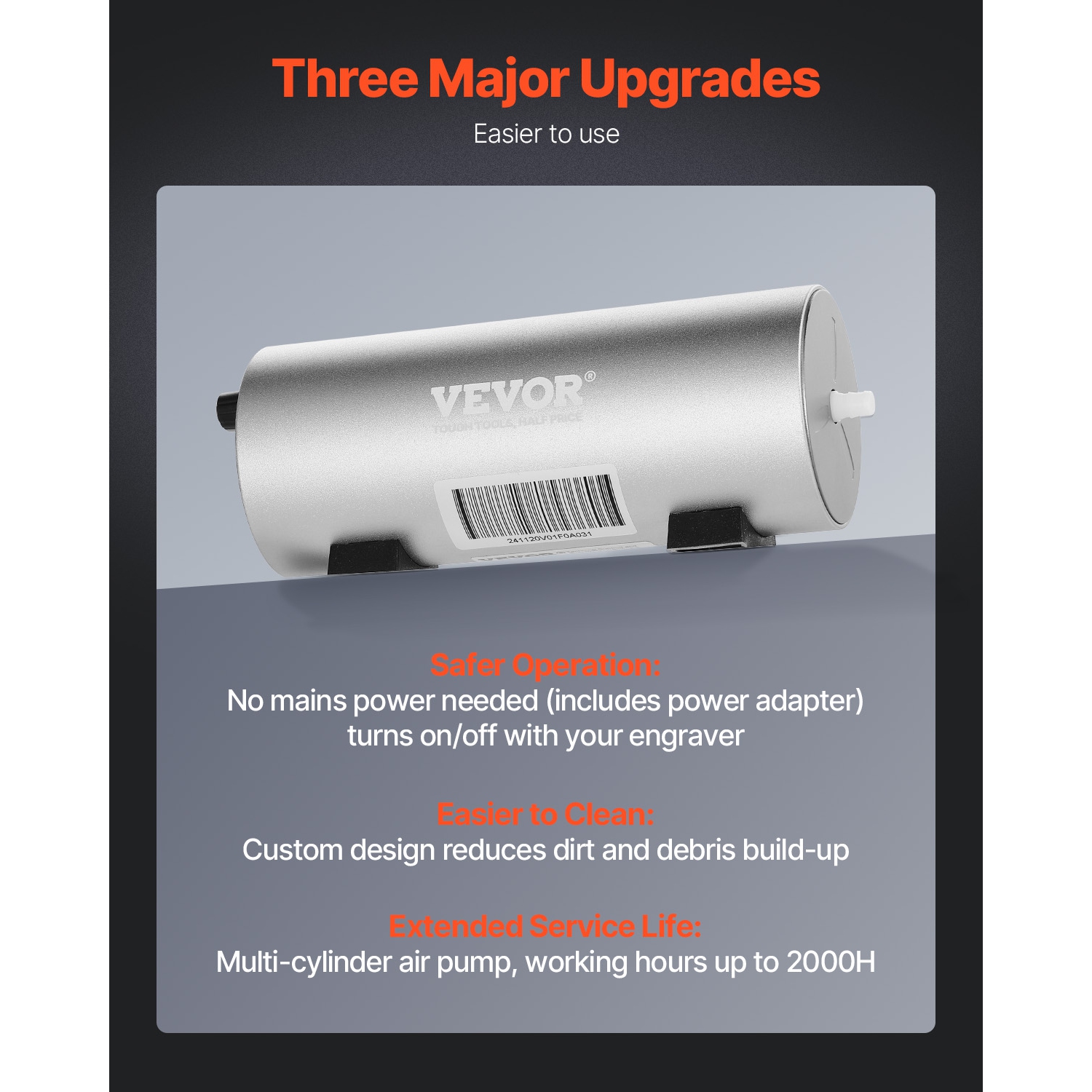 VEVOR 30 L/min Airflow Air Assist, Air Assist Pump Kit for Laser Cutter and Engraver, Clear Smoke and Dust, Reduce Surface Temperature, Shield Laser