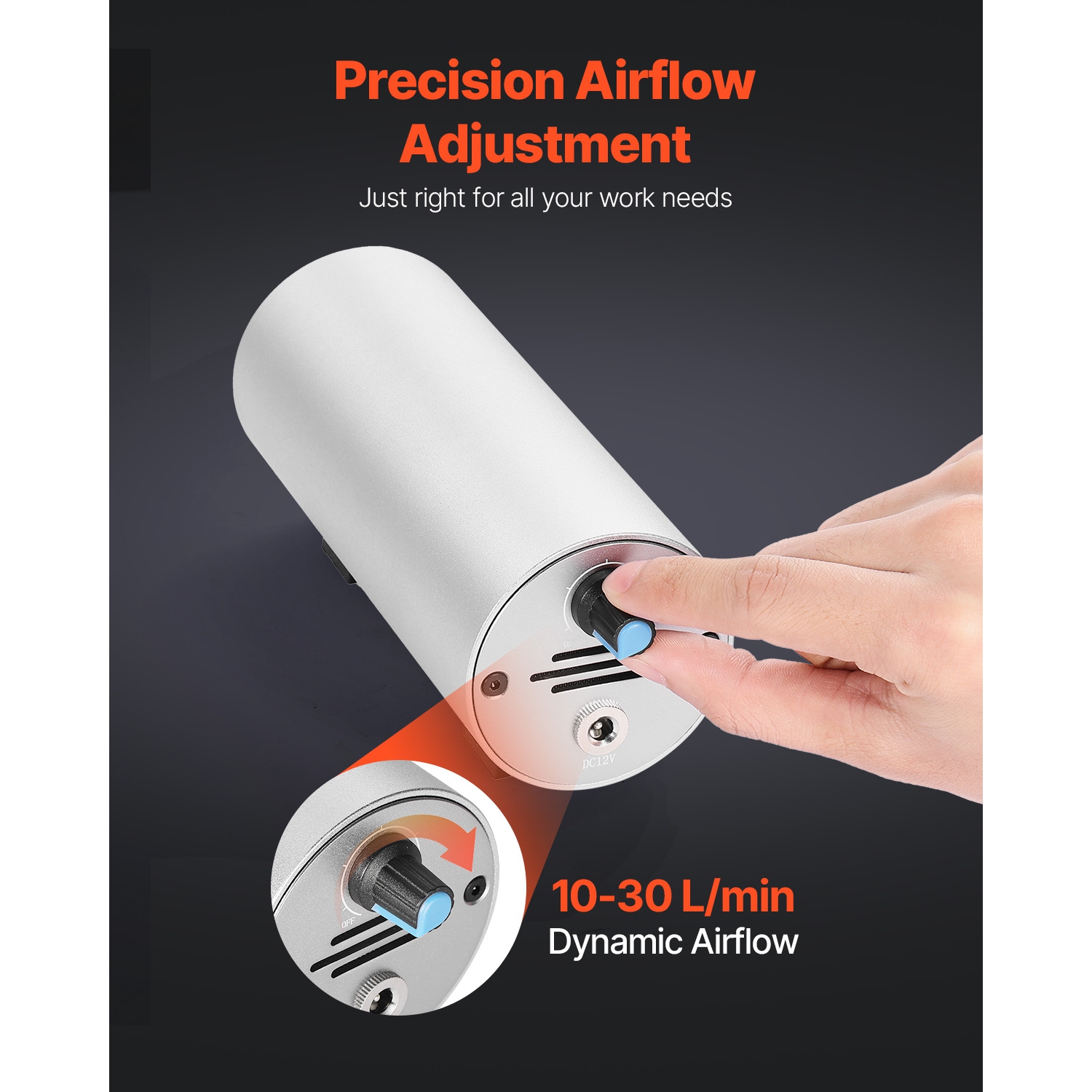 VEVOR 30 L/min Airflow Air Assist, Air Assist Pump Kit for Laser Cutter and Engraver, Clear Smoke and Dust, Reduce Surface Temperature, Shield Laser