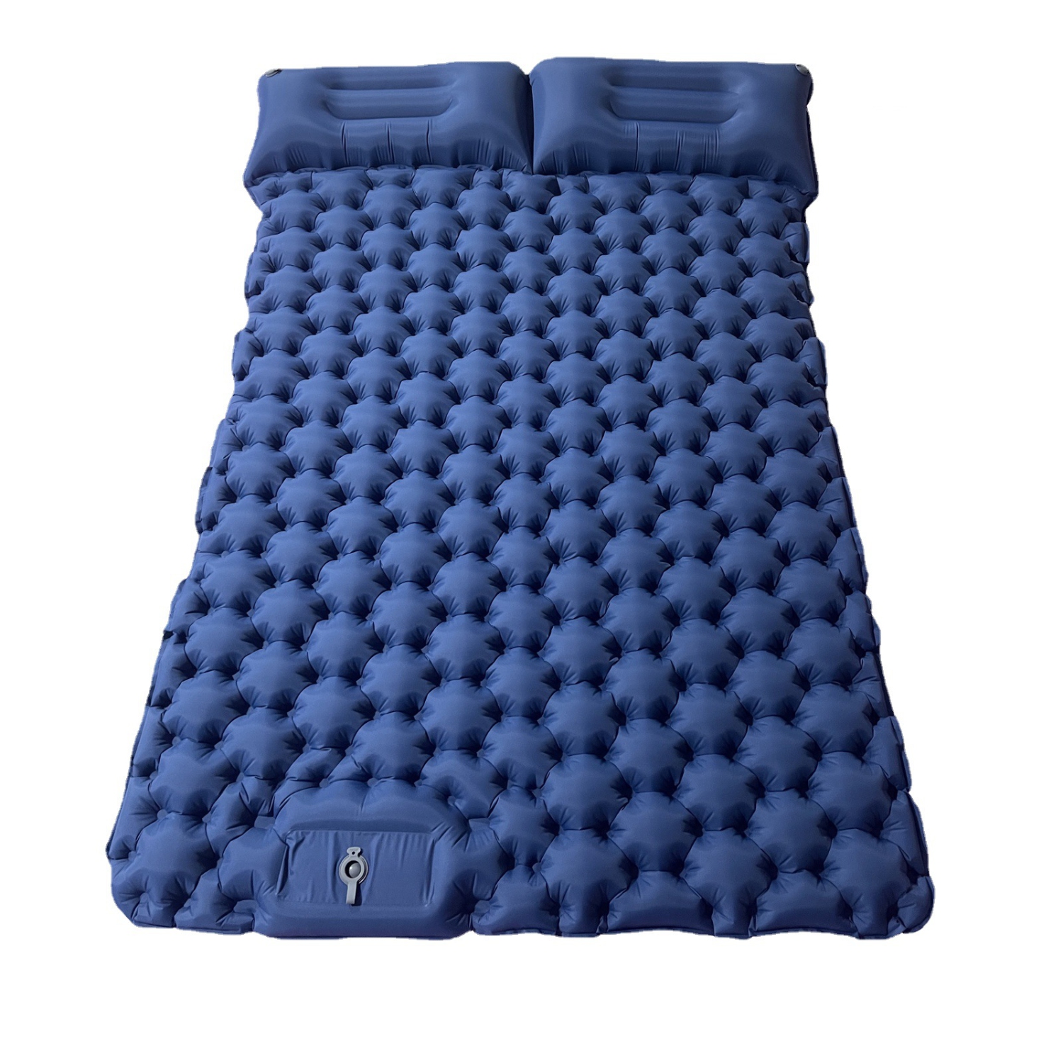 Tapis de camping double gonflable ultraléger avec pompe à pied et oreiller pour le camping, la randonnée à l'extérieur