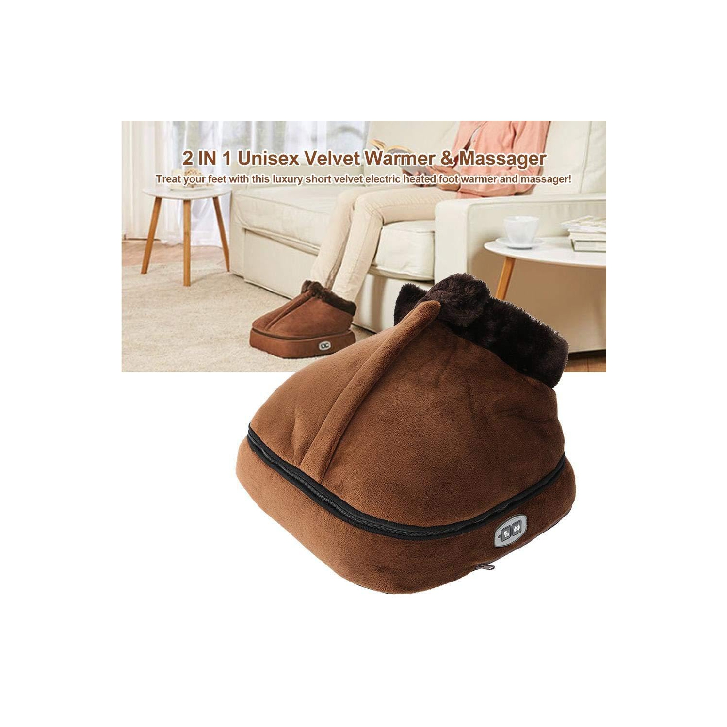 Foot Massager,Detachable Heating Massage Feet Warmer,Foot Massager Heating Kneading Foot Massager Machine