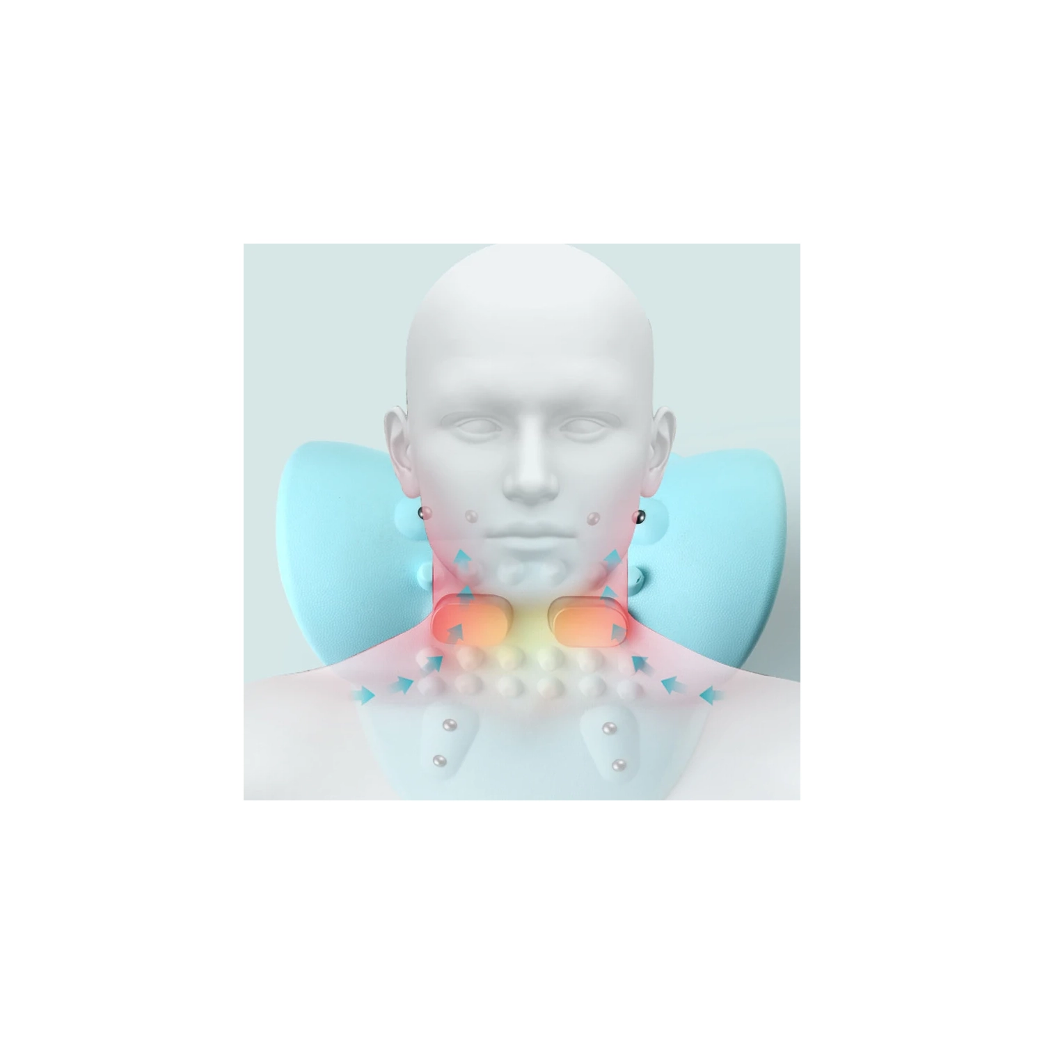 Cervical Massager , for Adult Neck Massage Pillow, Head Acupoint Massage Pillow, Electric Neck and Back Traction Relaxer