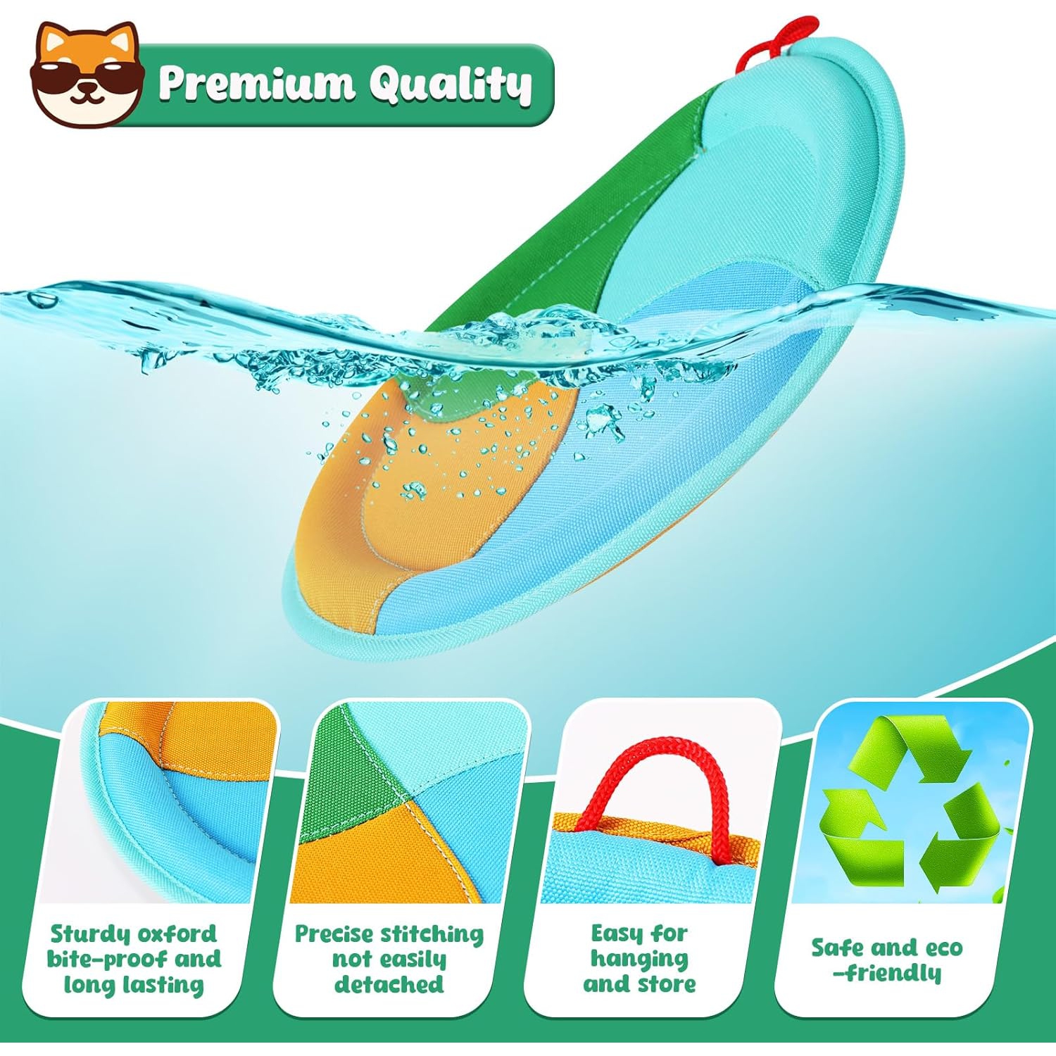 2 PCS Dog Pool Floating Flying Disc Toys,Interactive Dog Pool Water Toys Float for Aggressive Chewers,Lake & Beach Small,Medium & Large Puppies