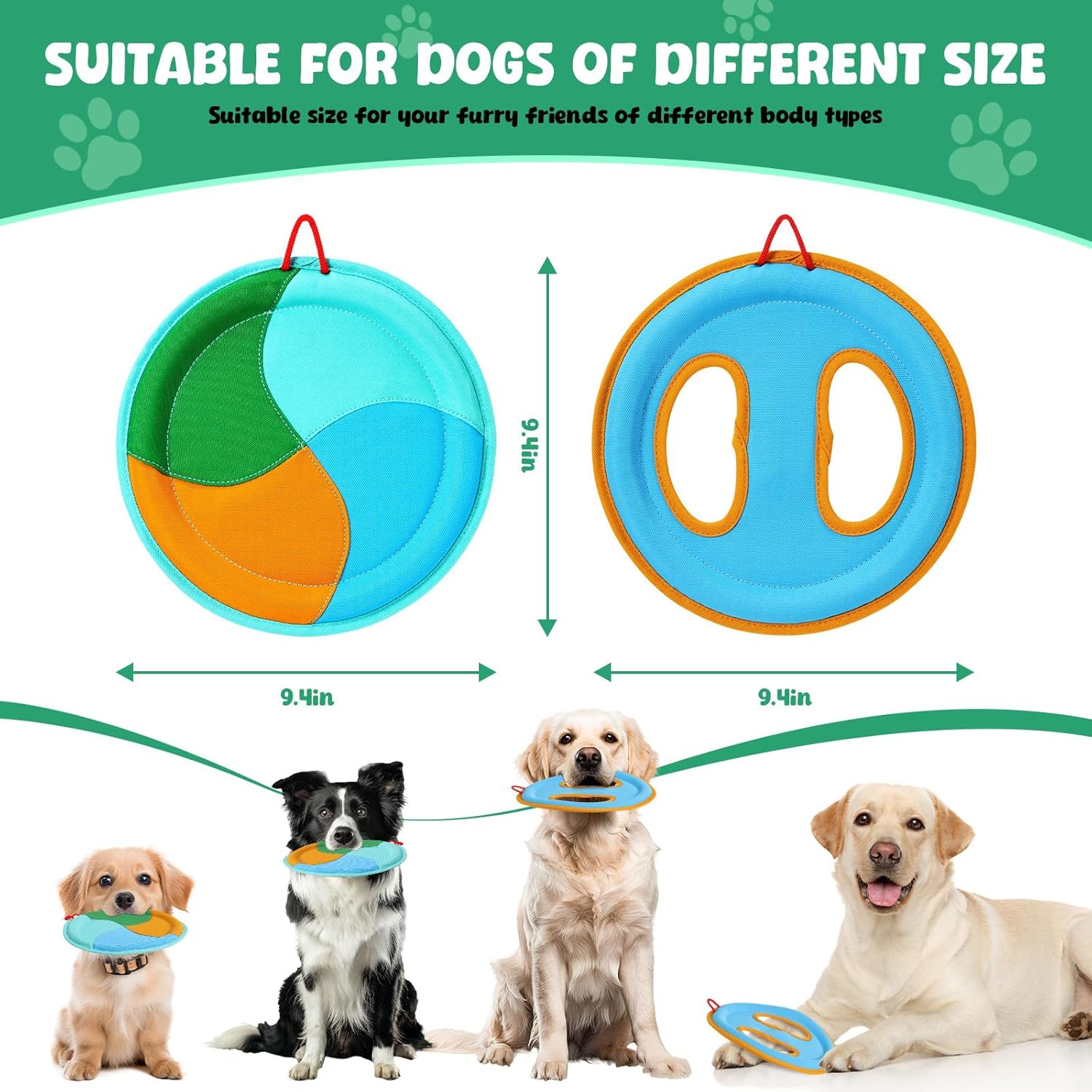 2 PCS Dog Pool Floating Flying Disc Toys,Interactive Dog Pool Water Toys Float for Aggressive Chewers,Lake & Beach Small,Medium & Large Puppies