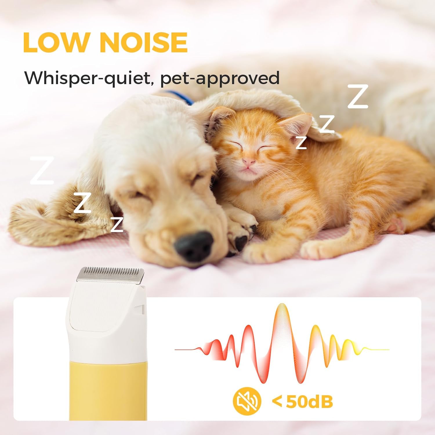 Dog Paw Trimmer with 3 Blade,Cordless Small Pet Hair Grooming Trimmer,Cat's Paw Nail Filer, Low Noise for Trimming Dog's Fur Around Paws Eyes Ears