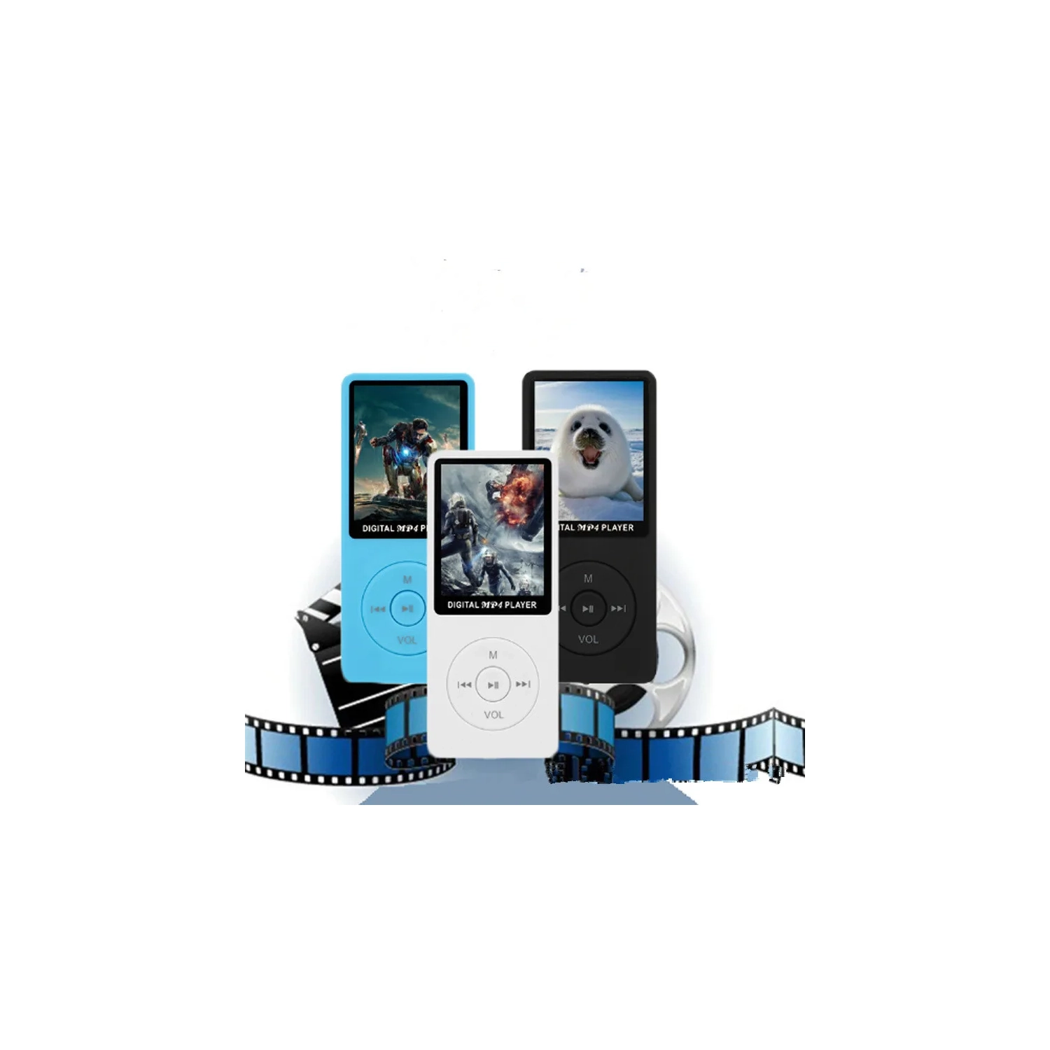 Carte mp4, lecteur mini mp3, baladeur étudiant, enregistreur de livres numériques mp4, radio FM - blanc + carte 16G