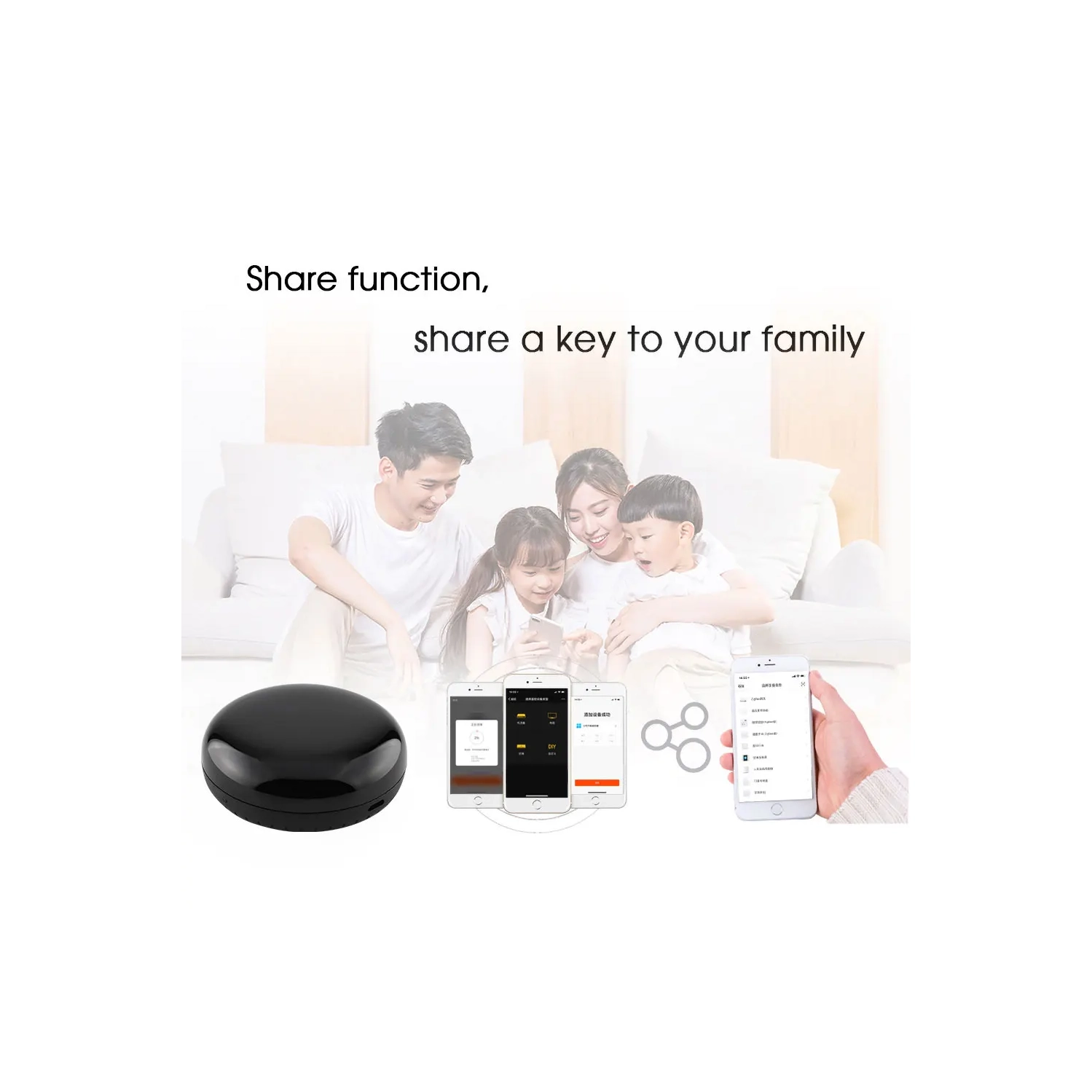 Wifi Tuya smart home infrared remote control, new round infrared controller alexa voice control