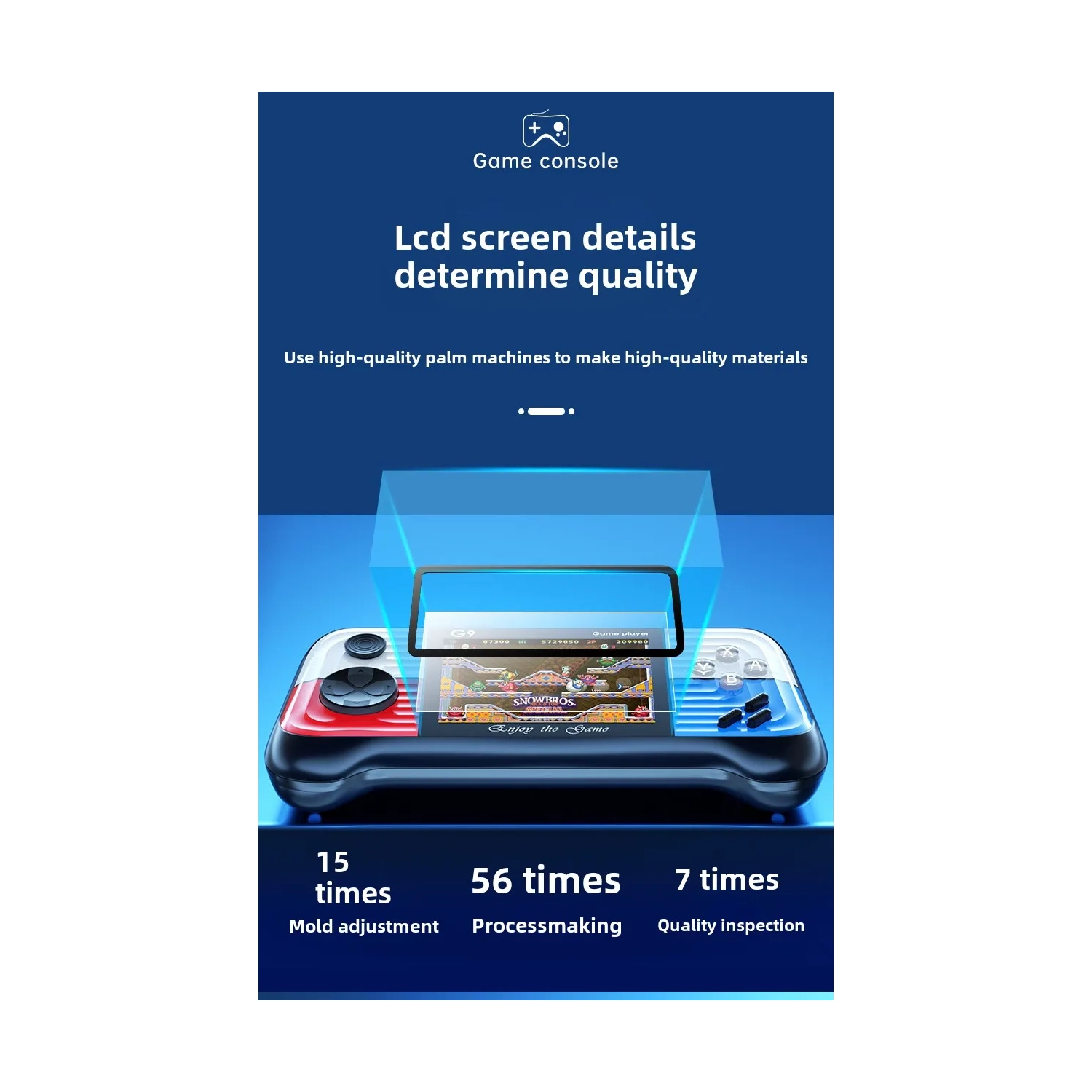 Console de jeu portative G9 666 jeux, manette de jeu de projection portative pour deux joueurs de style classique d'arcade d'enfance - manette double