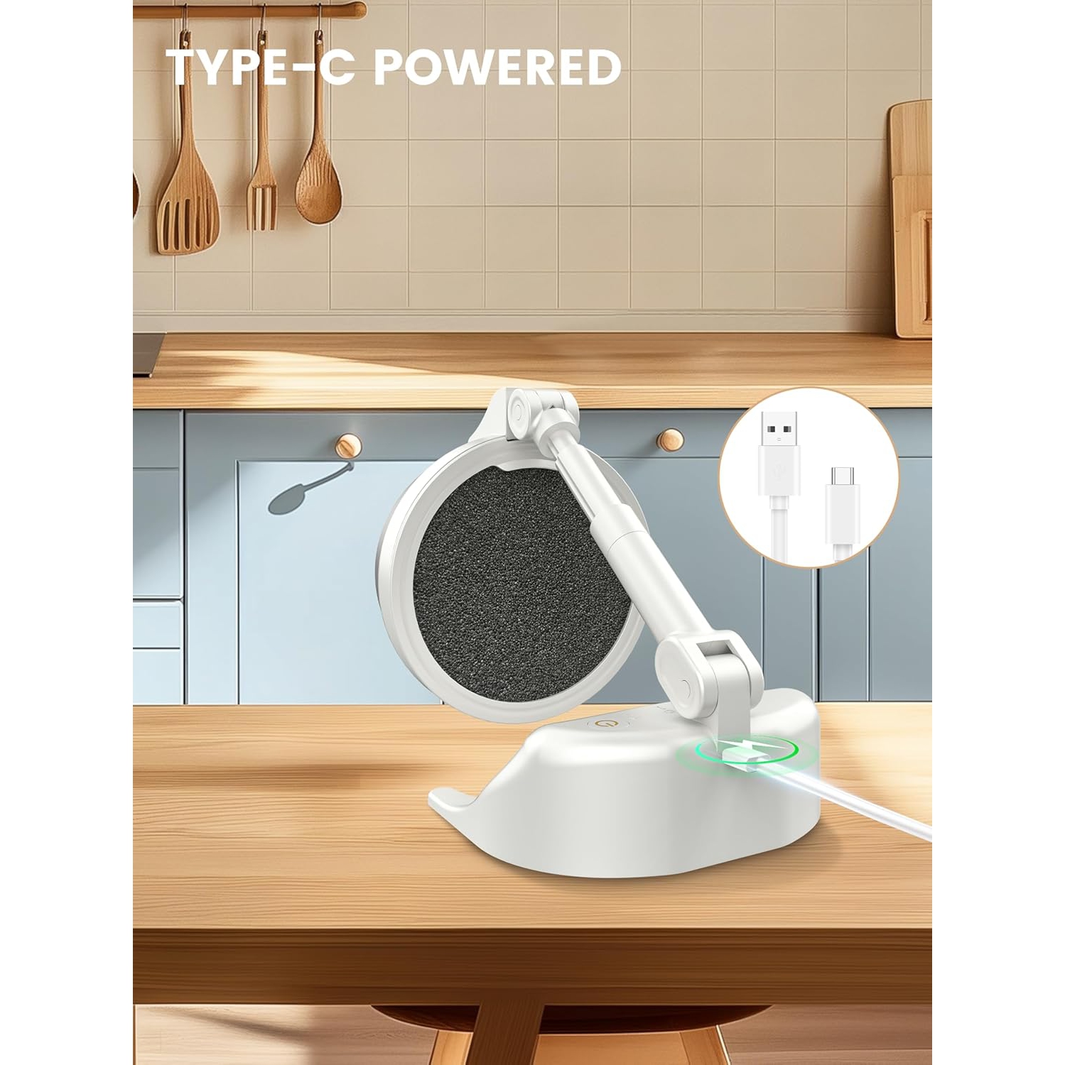 Smoke Away Purifier Fan for Indoors,Rechargeable Portable Odor Exhaust Eliminator Remover Filter,Foldable Fan for Desktop