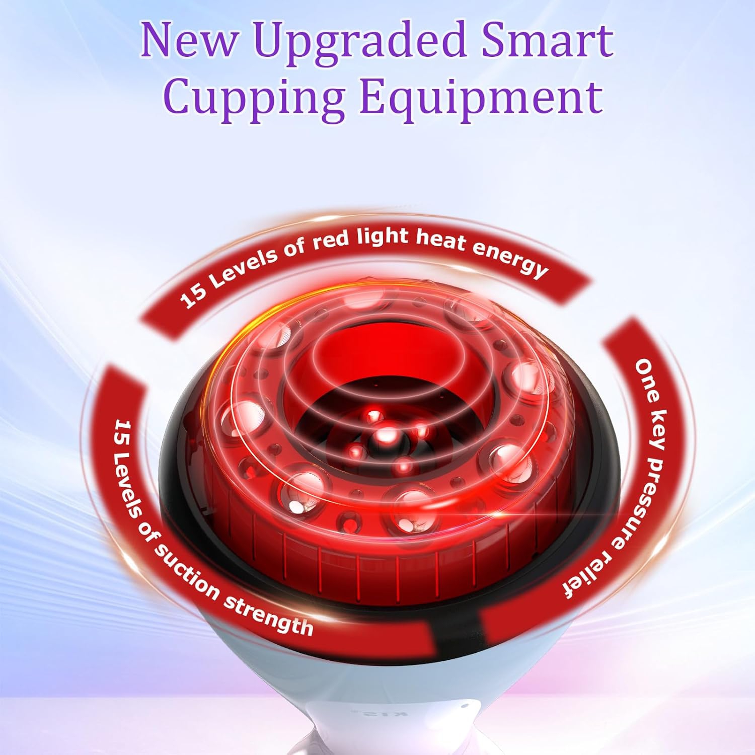 Smart Cupping Therapy, Appareil de massage électrique Cupping Therapy avec lumière rouge, Appareil de massage électrique multifonction pour soulager