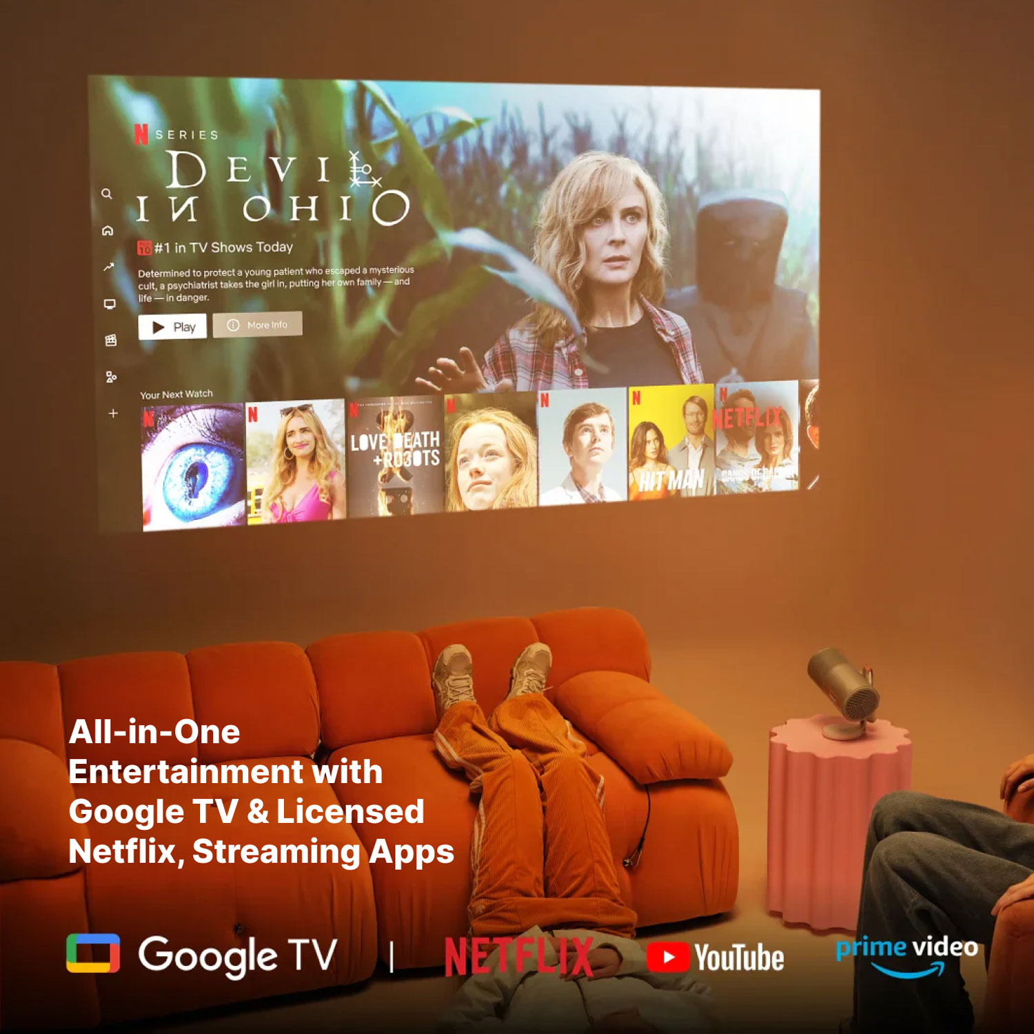 Projecteur de cinéma maison DEL HD 1080p MoGo 4 de XGIMI