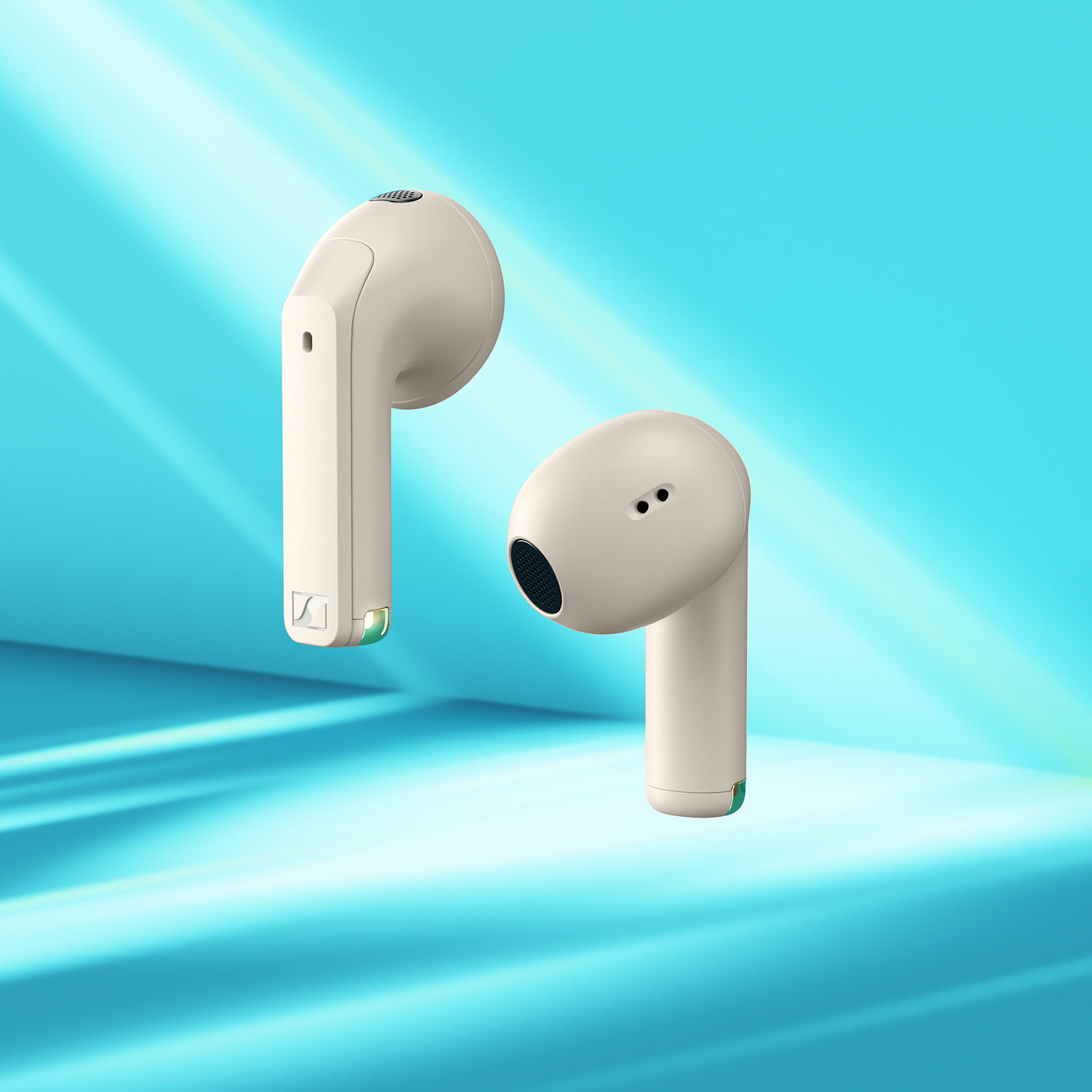 Écouteurs boutons 100 % sans fil ACCENTUM Open de Sennheiser - Crème