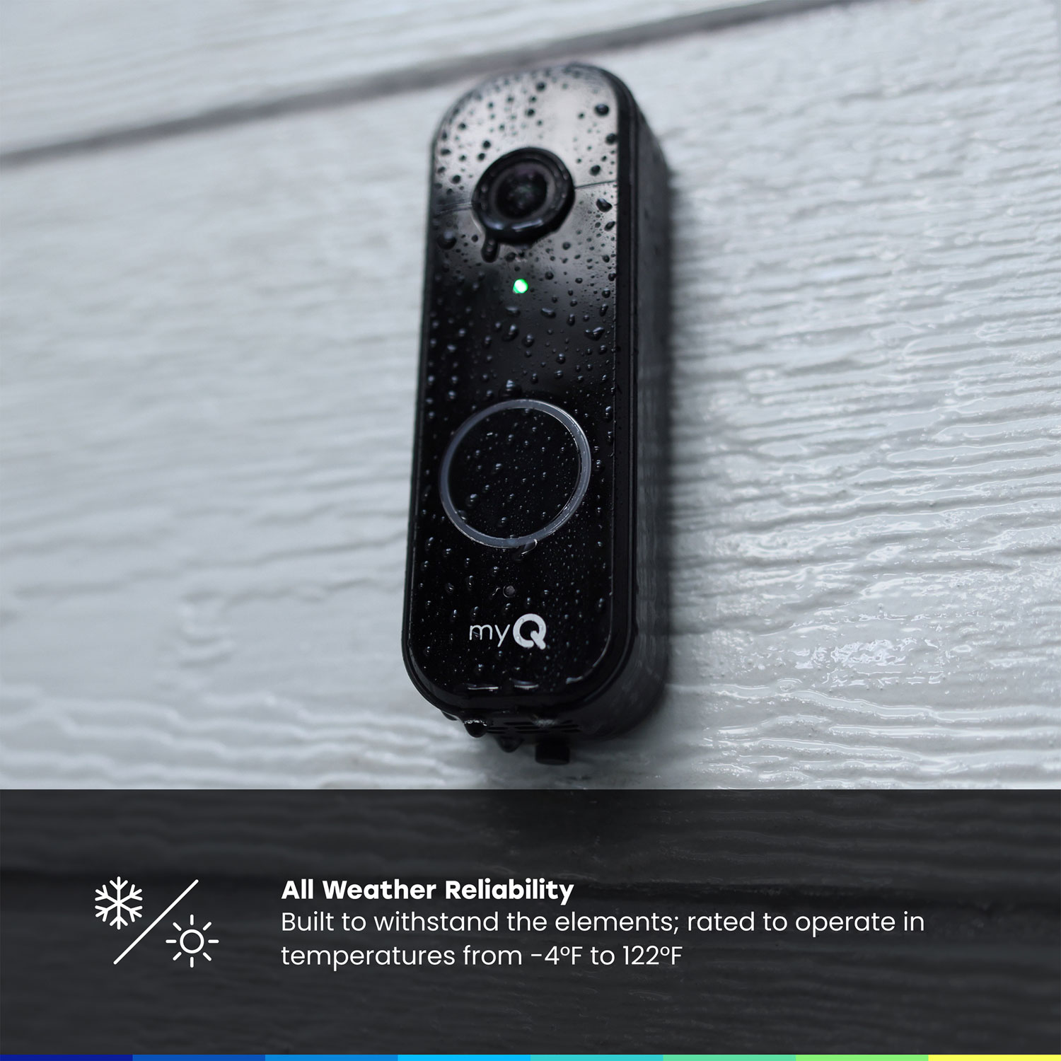 Chamberlain myQ Wi-Fi Video Doorbell - Black