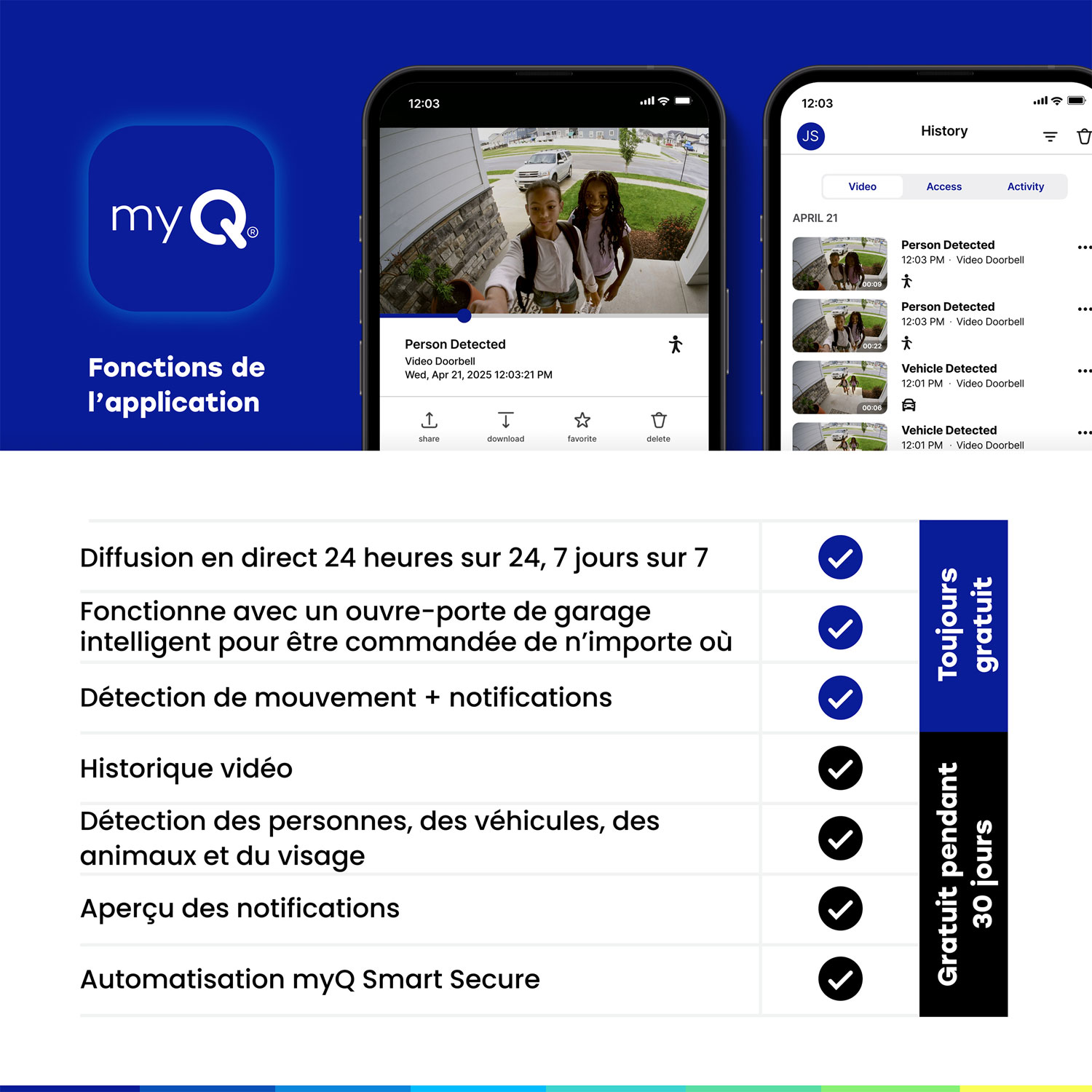 Chamberlain myQ Wi-Fi Video Doorbell - Black