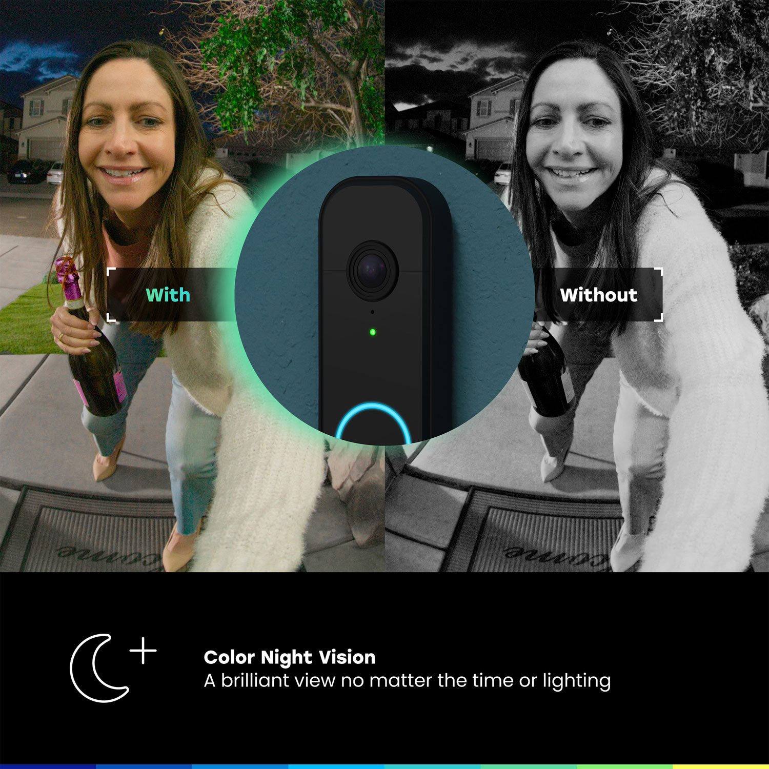 Chamberlain myQ Wi-Fi Video Doorbell - Black