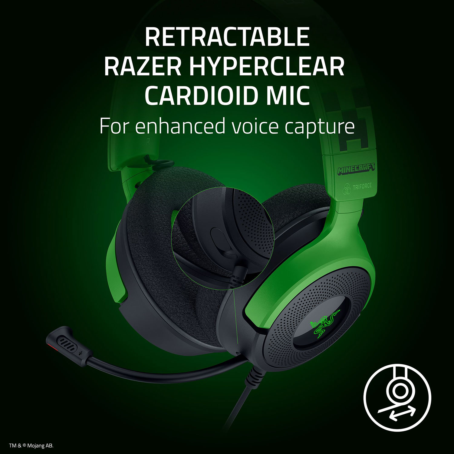 Razer Kraken V4 X Gaming Headset - Minecraft