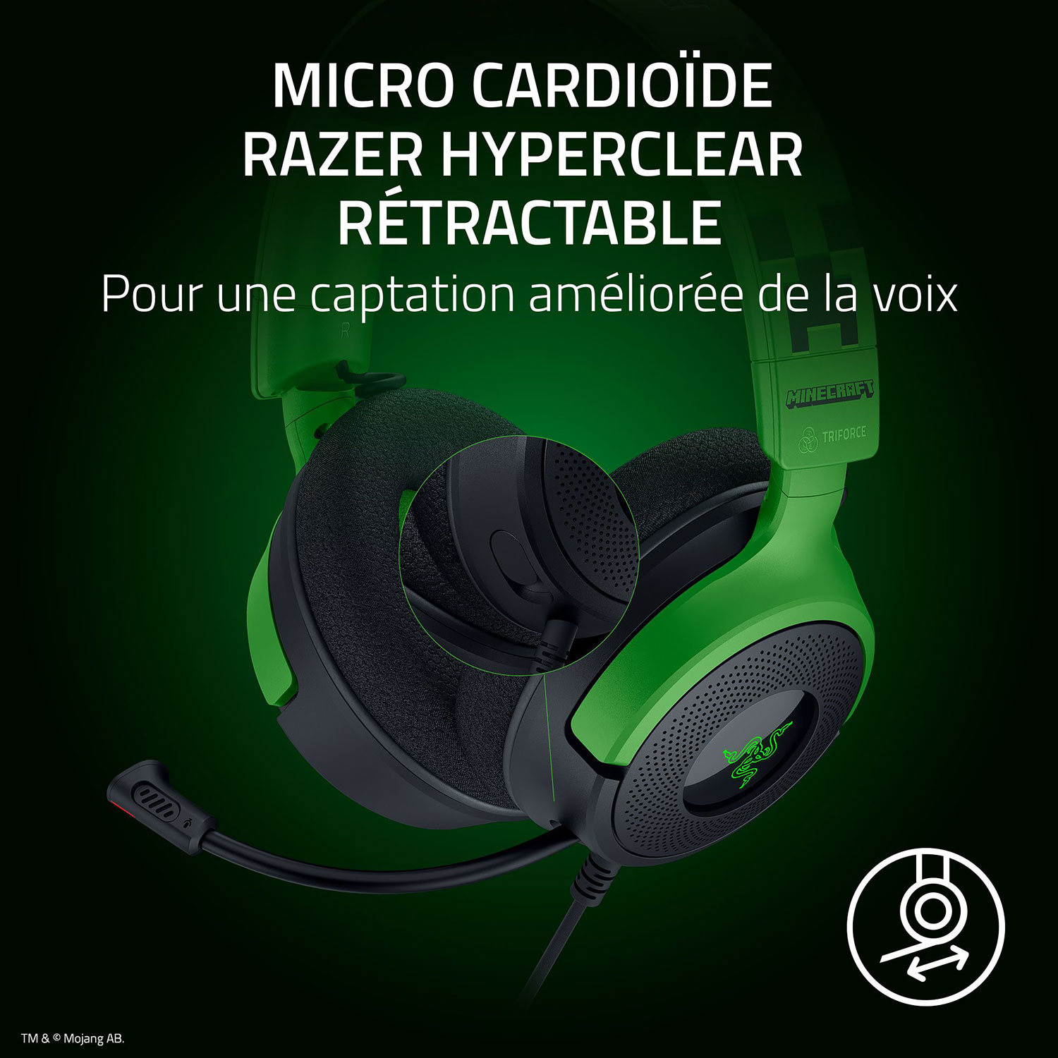 Razer Kraken V4 X Gaming Headset - Minecraft