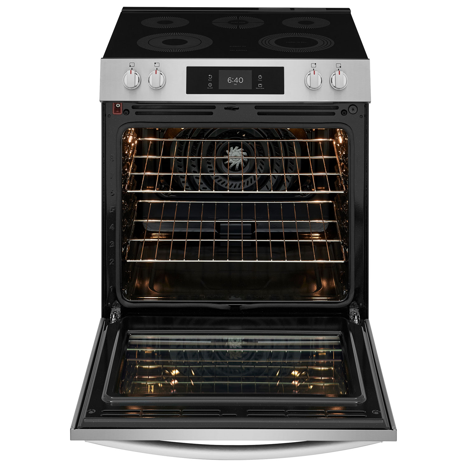Frigidaire Gallery 30" 6.2 Cu. Ft. 5-Element Electric Air Fry Range with Stone-Baked Pizza - Stainless