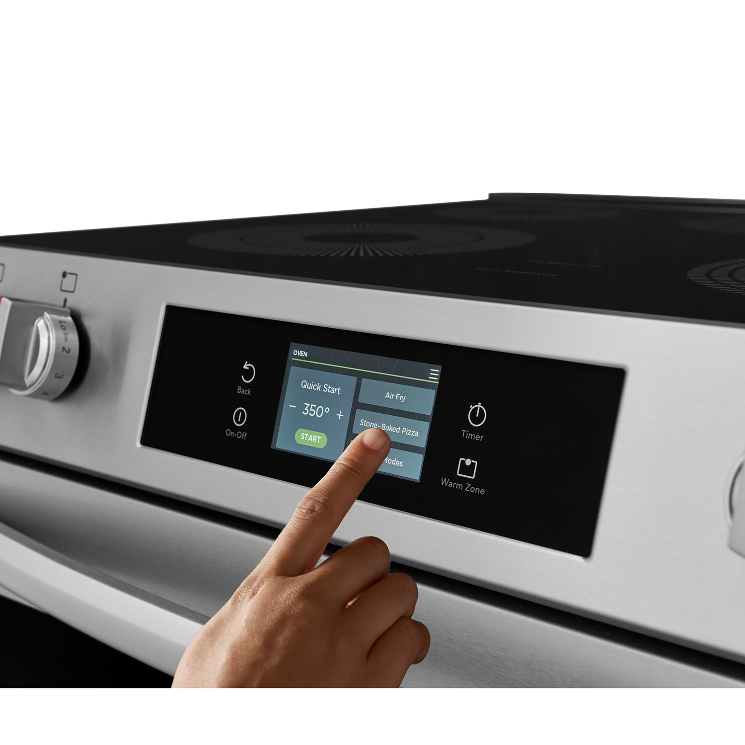 Frigidaire Gallery 30" 6.2 Cu. Ft. 5-Element Electric Air Fry Range with Stone-Baked Pizza - Stainless