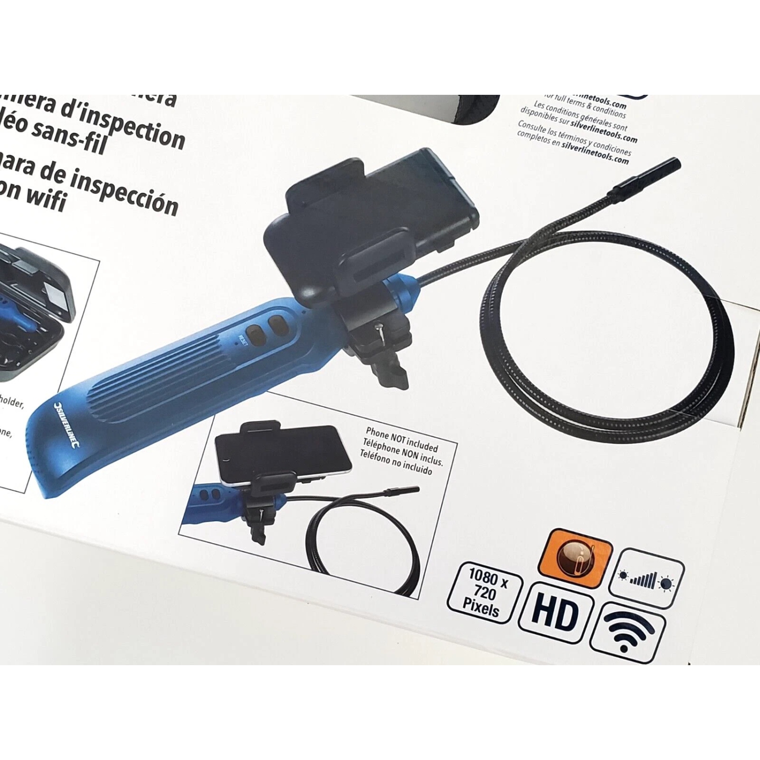 SILVERLINE HD Wi-Fi INSPECTION CAMERA 1080 X 720, iOS/ANDROID