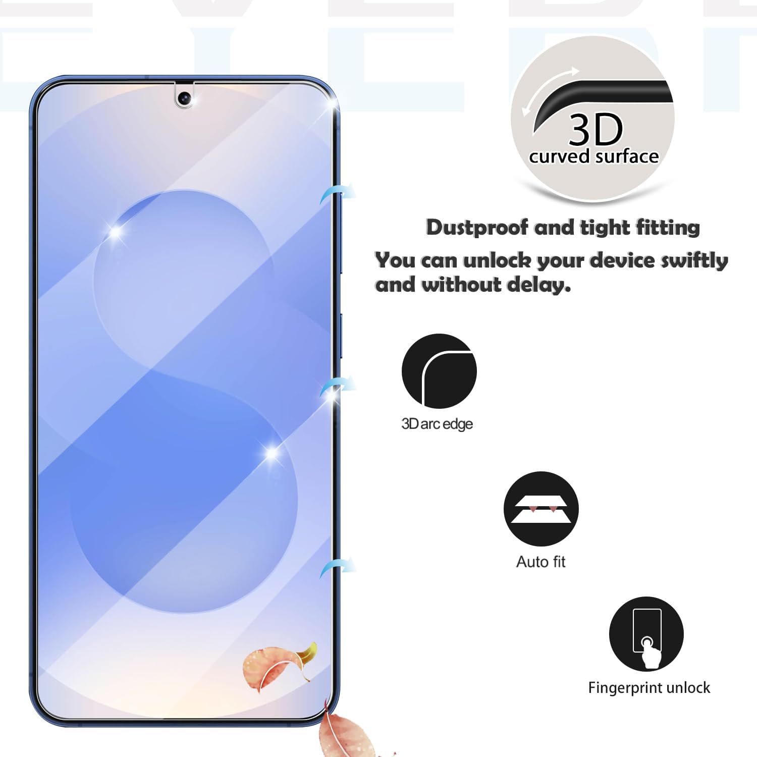 Tempered Glass for Samsung Galaxy S25 Plus Screen HD Film 9H Anti-Scratch-Case Friendly, Bubble Free, Haptic Touch Accurate Screen Protector [2-Pack]