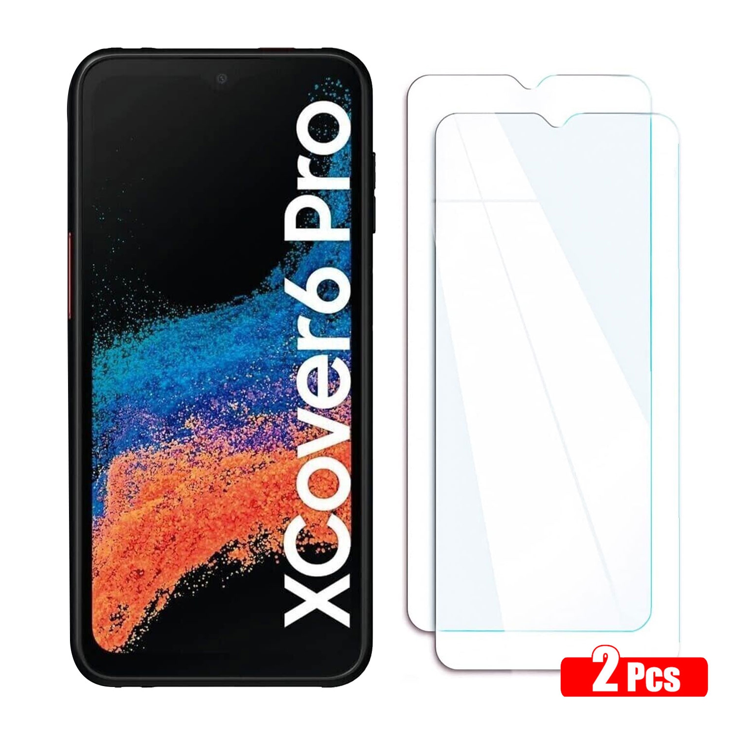 Protecteur d'écran tactile précis en verre trempé pour Galaxy XCOVER 6 PRO de Samsung 9H antirayure, sans bulles, protecteur d'écran tactile précis