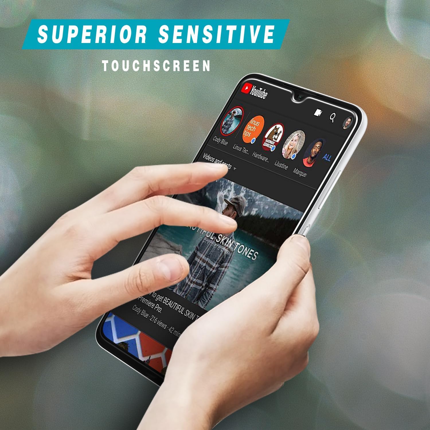 Verre trempé pour Galaxy A05 de Samsung Protecteur d'écran HD 9H antirayure, sans bulles, protecteur d'écran tactile précis [paquet de 2]