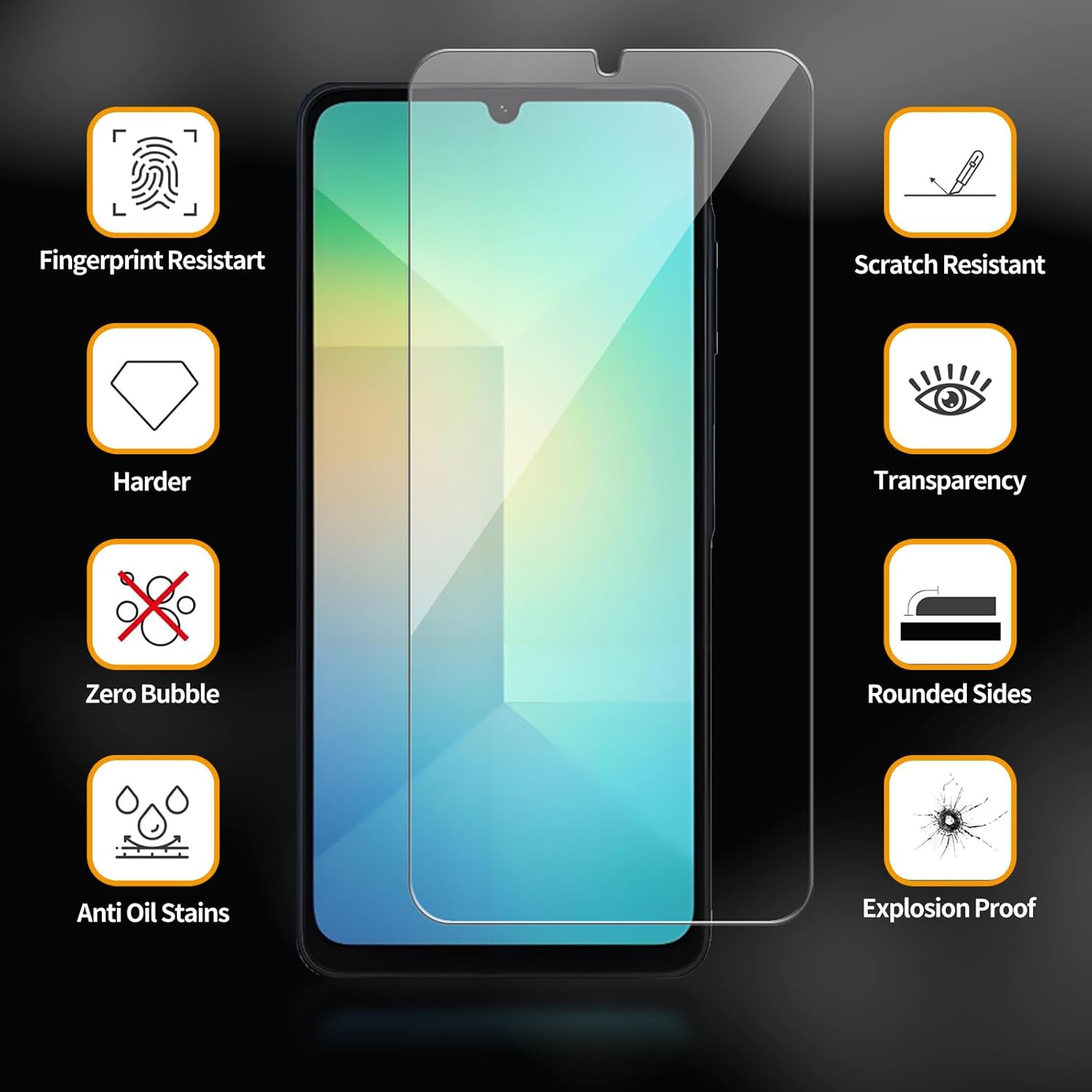 Verre trempé pour Galaxy A71 de Samsung Protecteur d'écran HD 9H antirayure, sans bulles, protecteur d'écran tactile précis [paquet de 2]