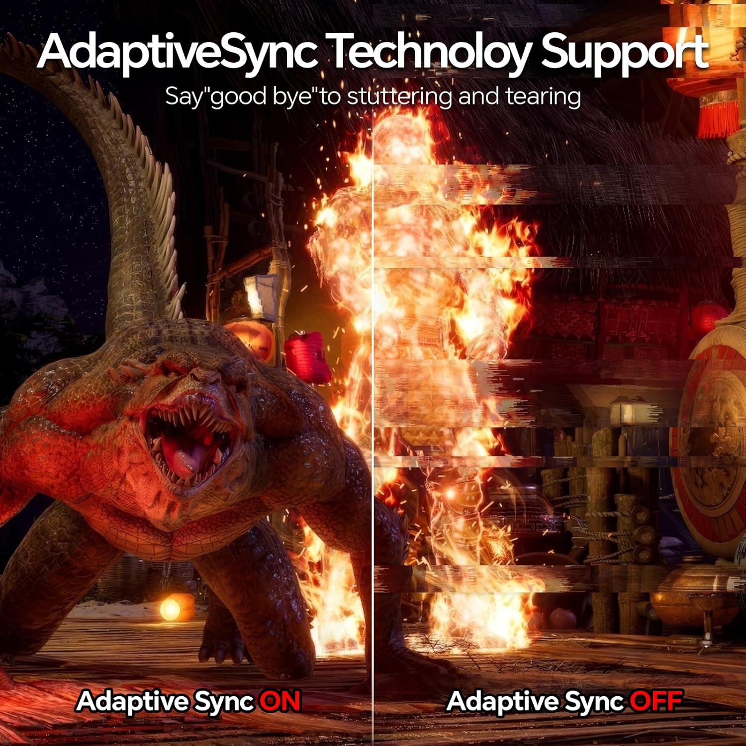 KOORUI 24 Inch IPS Gaming Monitor, FHD 1920×1080p,165Hz 200Hz ,1ms Adaptive Sync DCI-P3 90% Color Gamut, HDR400, 2 x HDMI 2.0, DisplayPort 1.4, Tilt