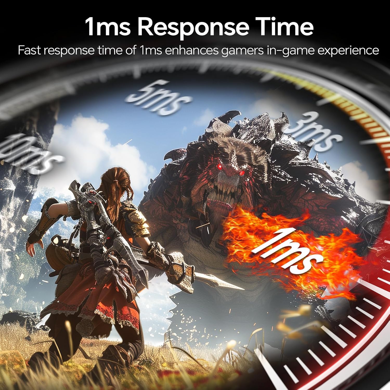 KOORUI 24 Inch IPS Gaming Monitor, FHD 1920×1080p,165Hz 200Hz ,1ms Adaptive Sync DCI-P3 90% Color Gamut, HDR400, 2 x HDMI 2.0, DisplayPort 1.4, Tilt