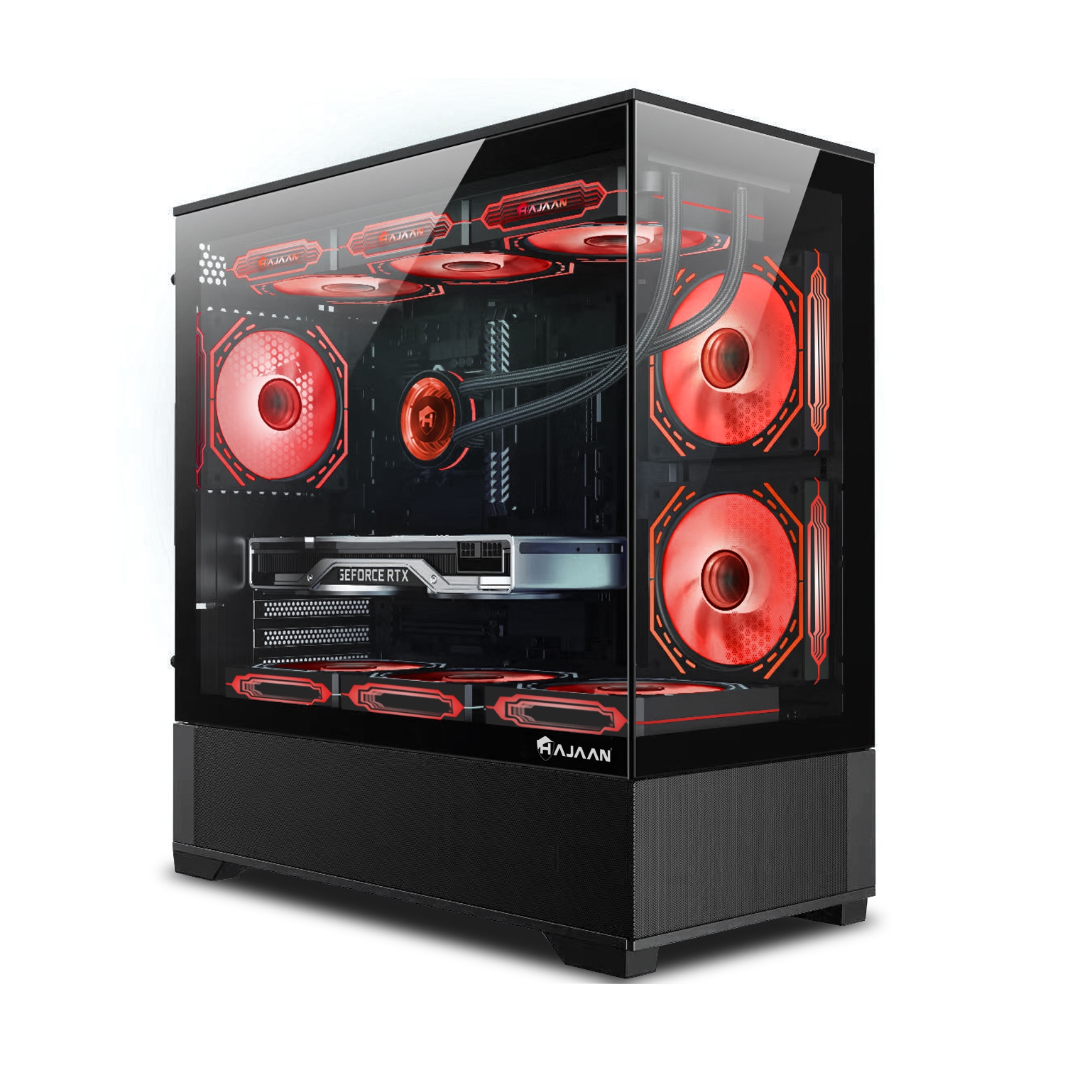 HAJAAN SuperX Gaming Computer Desktop PC – Intel Core i5-12400F Processor up to 4.40 GHz, NVIDIA RTX 5060 8GB GDDR7, 32GB DDR4 RAM, 1TB NVME SSD, 650W PSU, Wi-Fi, Windows 11 Pro