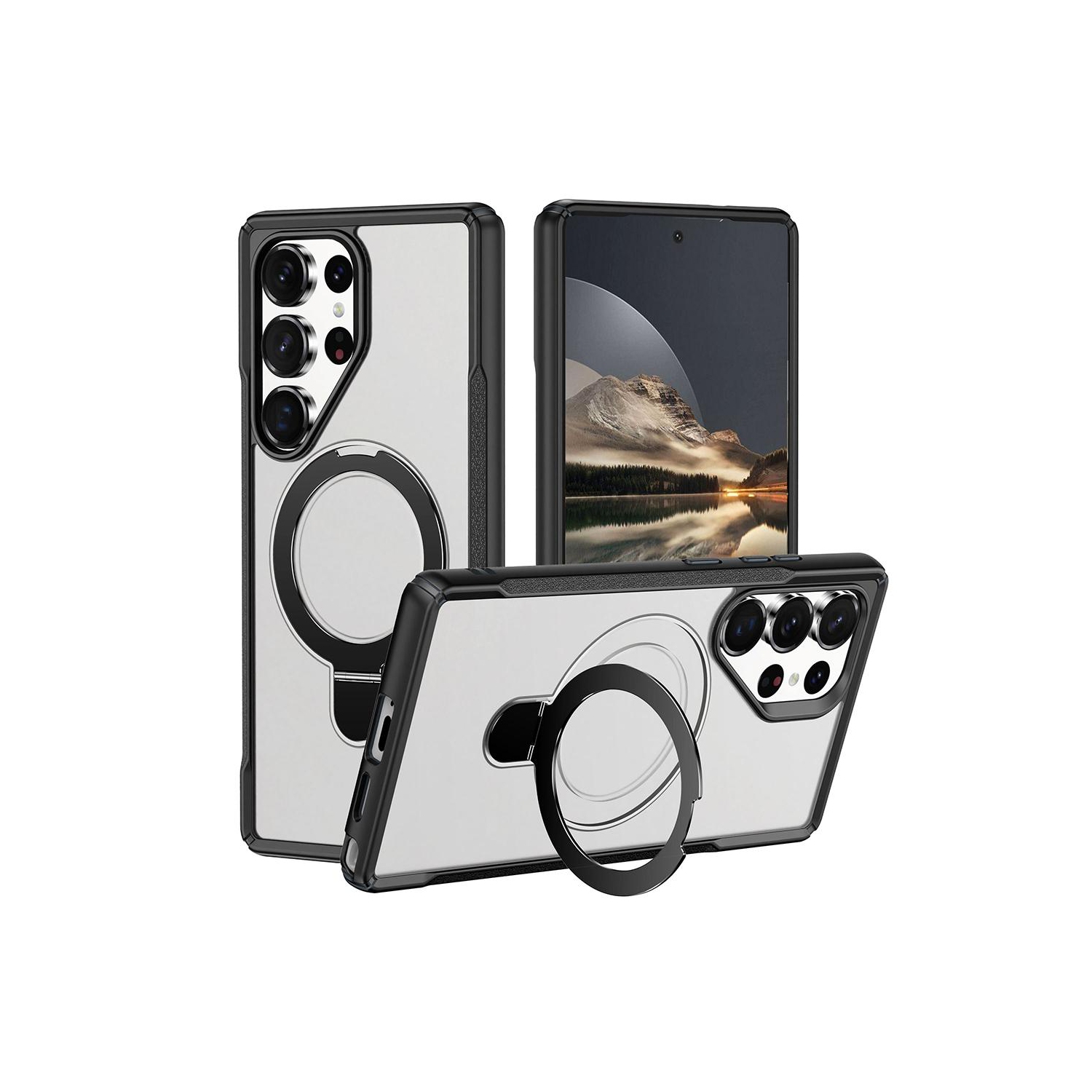 Étui magnétique pour téléphone XCRS Vivid avec béquille rotative invisible, étui MagSafe pour Samsung Galaxy S25 Ultra