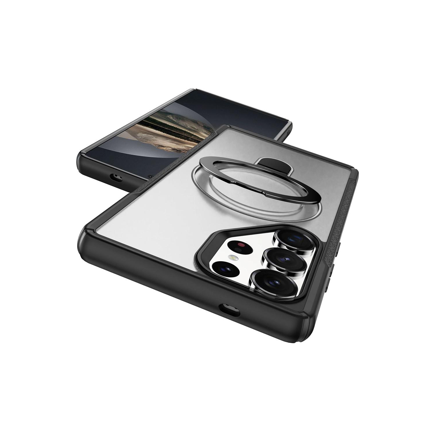 Étui magnétique pour téléphone XCRS Vivid avec béquille rotative invisible, étui MagSafe pour Samsung Galaxy S25 Ultra