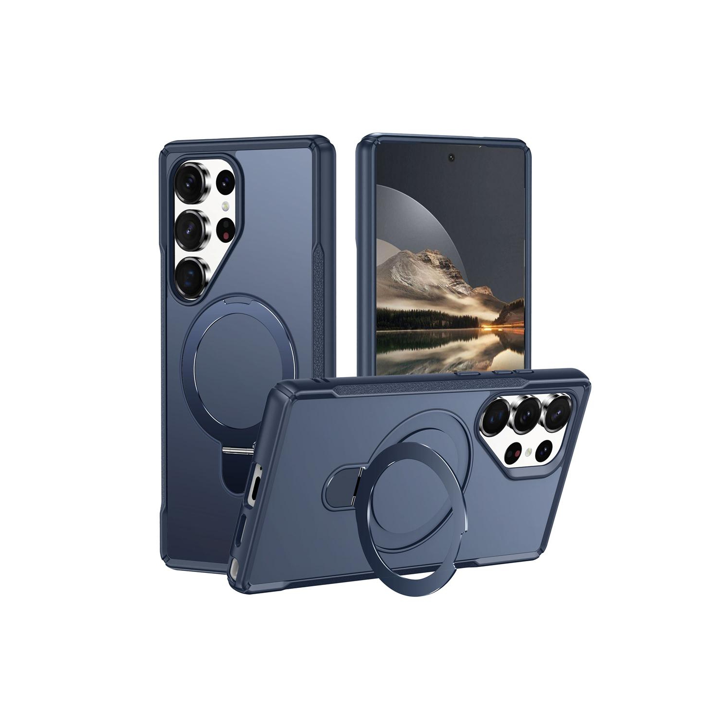 Étui magnétique pour téléphone XCRS Vivid avec béquille rotative invisible, étui MagSafe pour Samsung Galaxy S25 Ultra