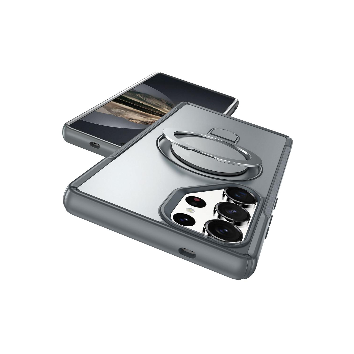 Étui magnétique pour téléphone XCRS Vivid avec béquille rotative invisible, étui MagSafe pour Samsung Galaxy S25 Ultra